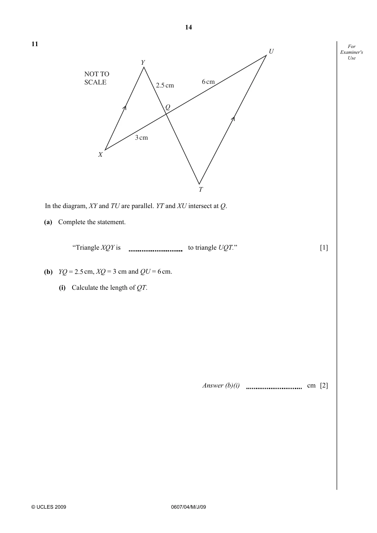 Cambridge IGCSE Mathematics - International 0607 2009 May/June Paper 4 · Variant 1 question paper, page 14 of 24