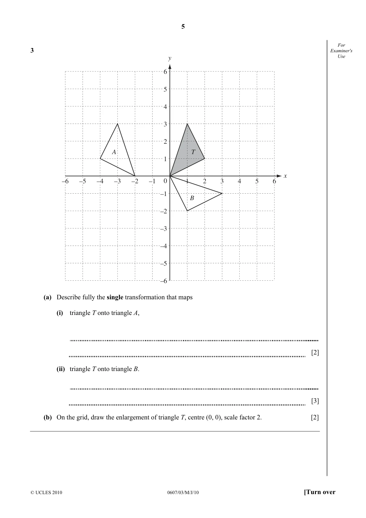 Cambridge IGCSE Mathematics - International 0607 2010 May/June Paper 3 · Variant 1 question paper, page 5 of 20