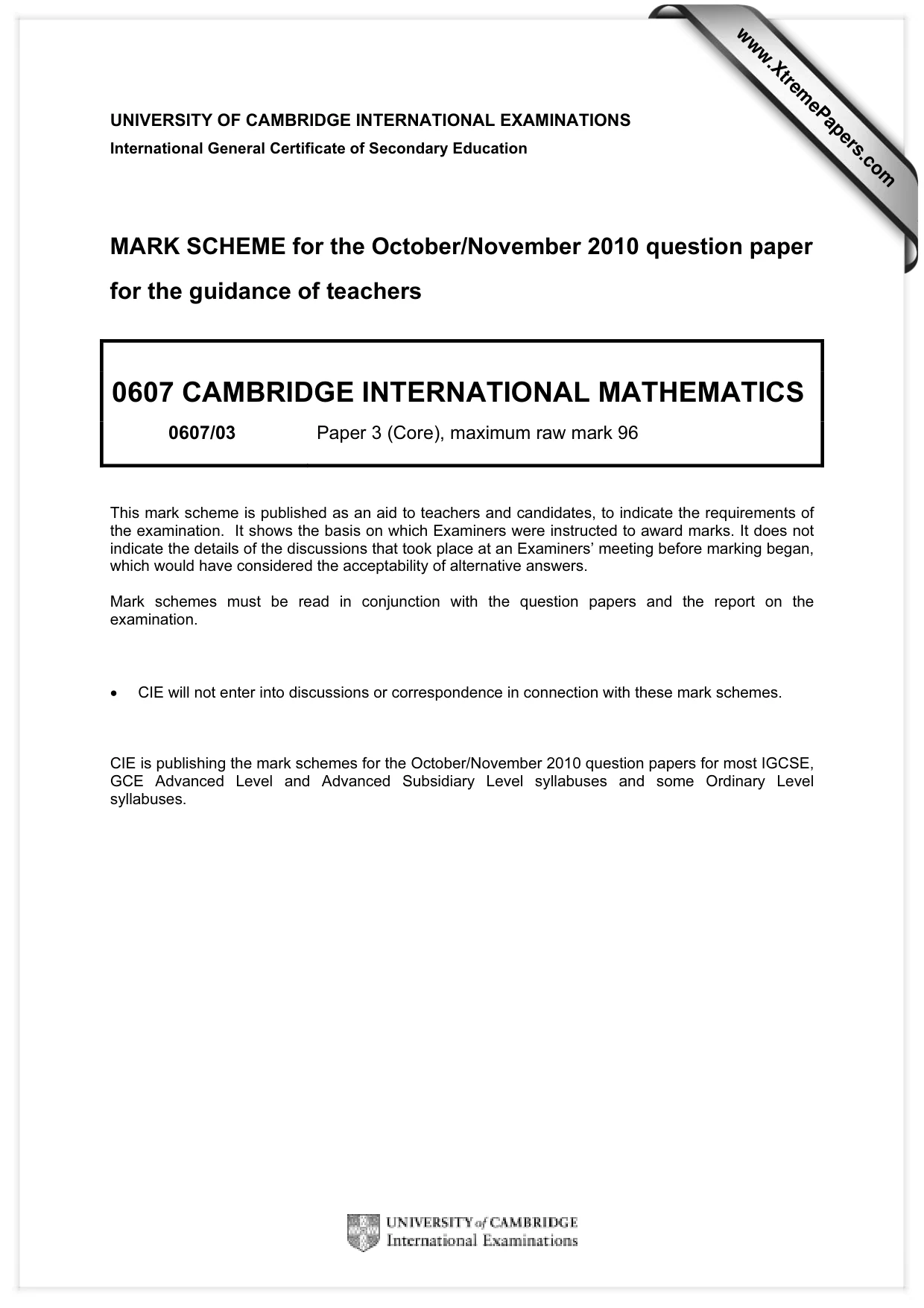 Mark scheme, page 1 of 4