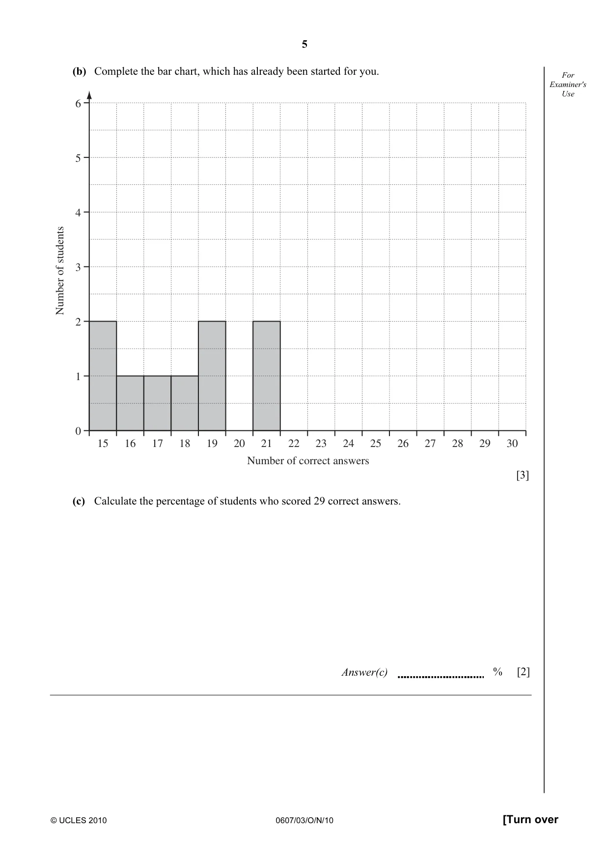 Cambridge IGCSE Mathematics - International 0607 2010 Oct/Nov Paper 3 · Variant 1 question paper, page 5 of 16