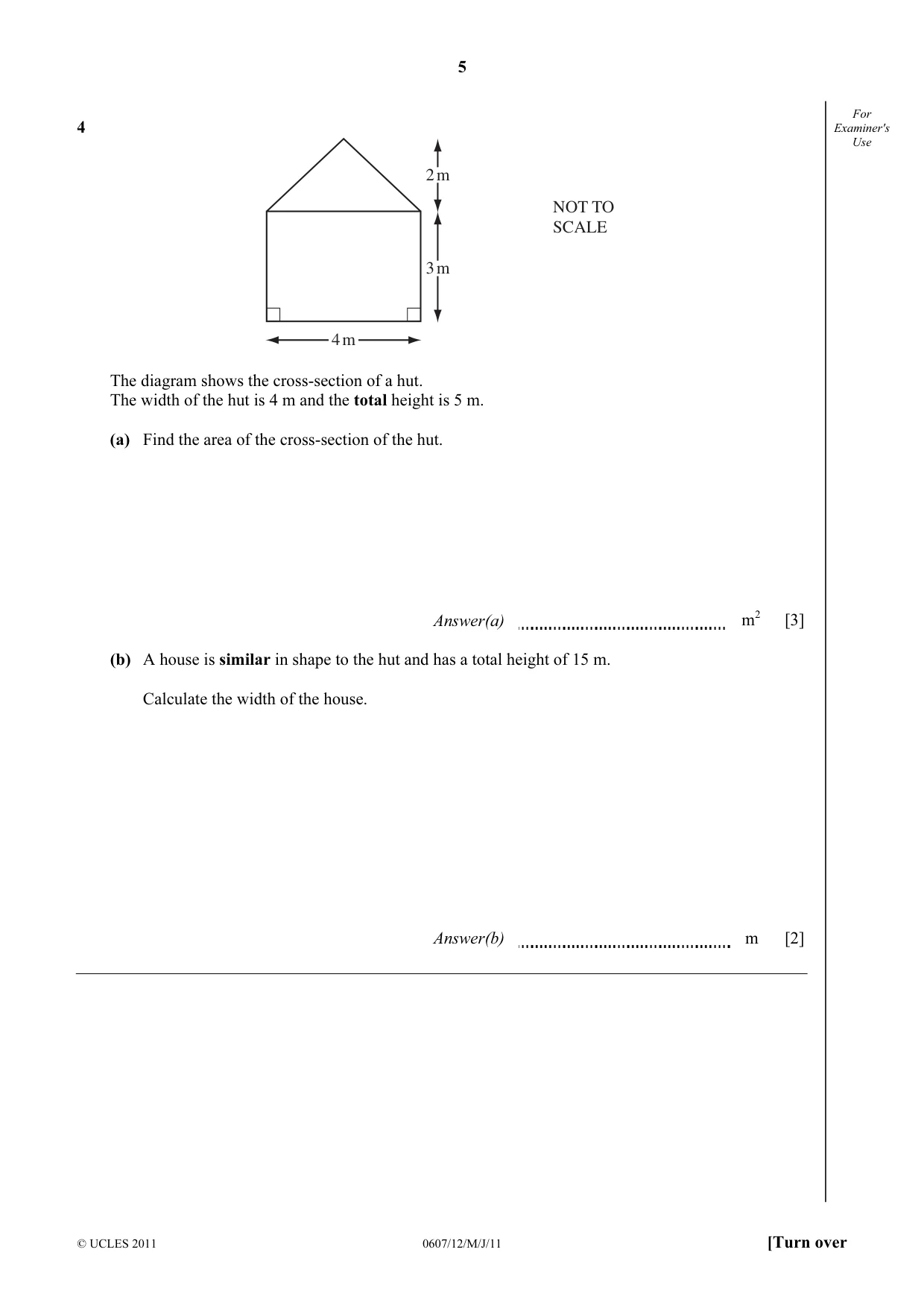 Cambridge IGCSE Mathematics - International 0607 2011 May/June Paper 1 · Variant 2 question paper, page 5 of 12