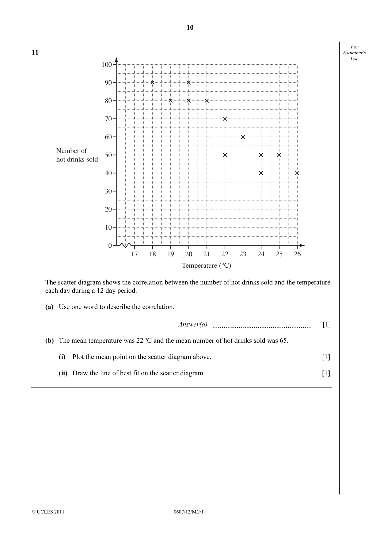 Cambridge IGCSE Mathematics - International 0607 2011 May/June Paper 1 · Variant 2 question paper, page 10 of 12