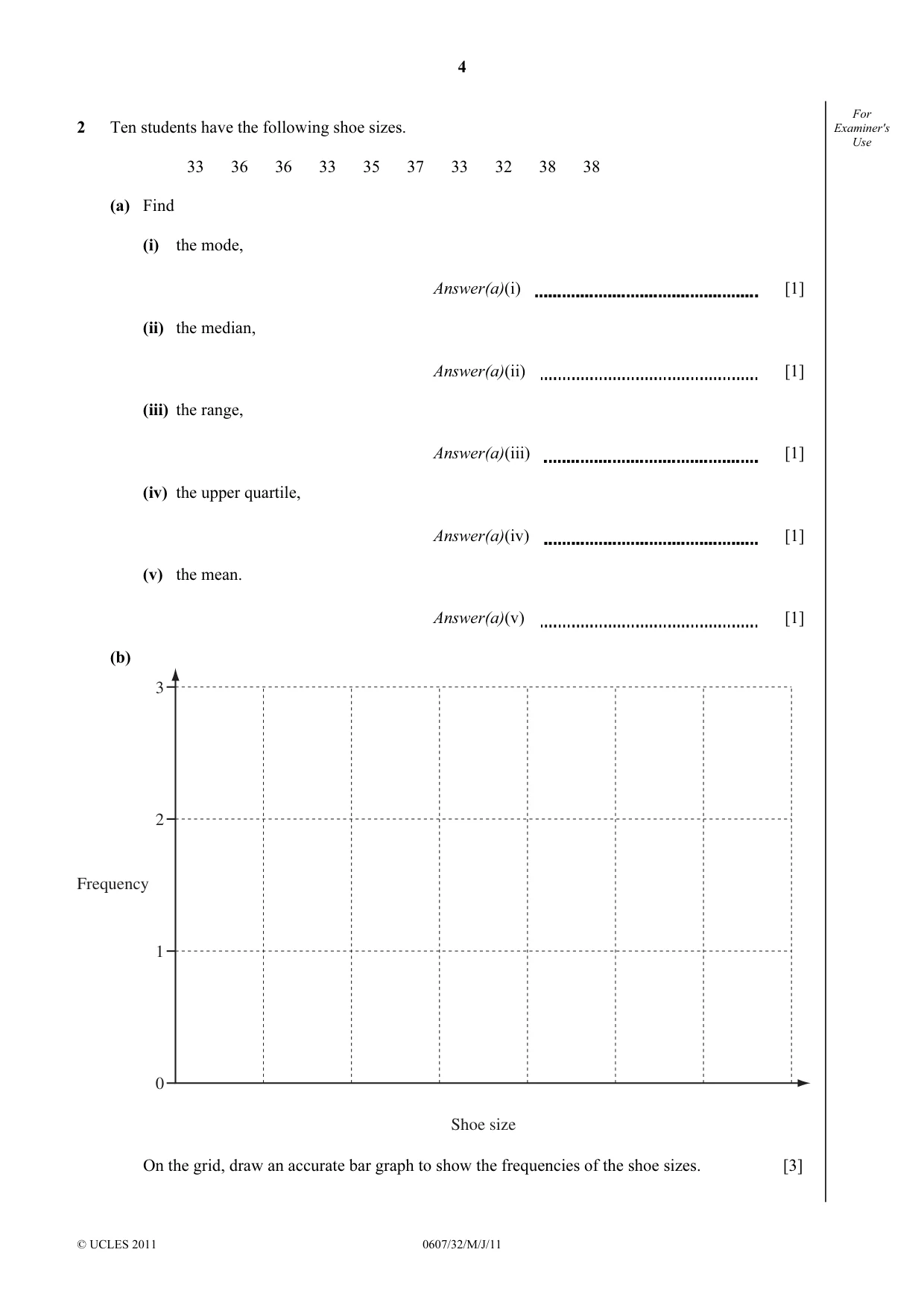 Cambridge IGCSE Mathematics - International 0607 2011 May/June Paper 3 · Variant 2 question paper, page 4 of 20