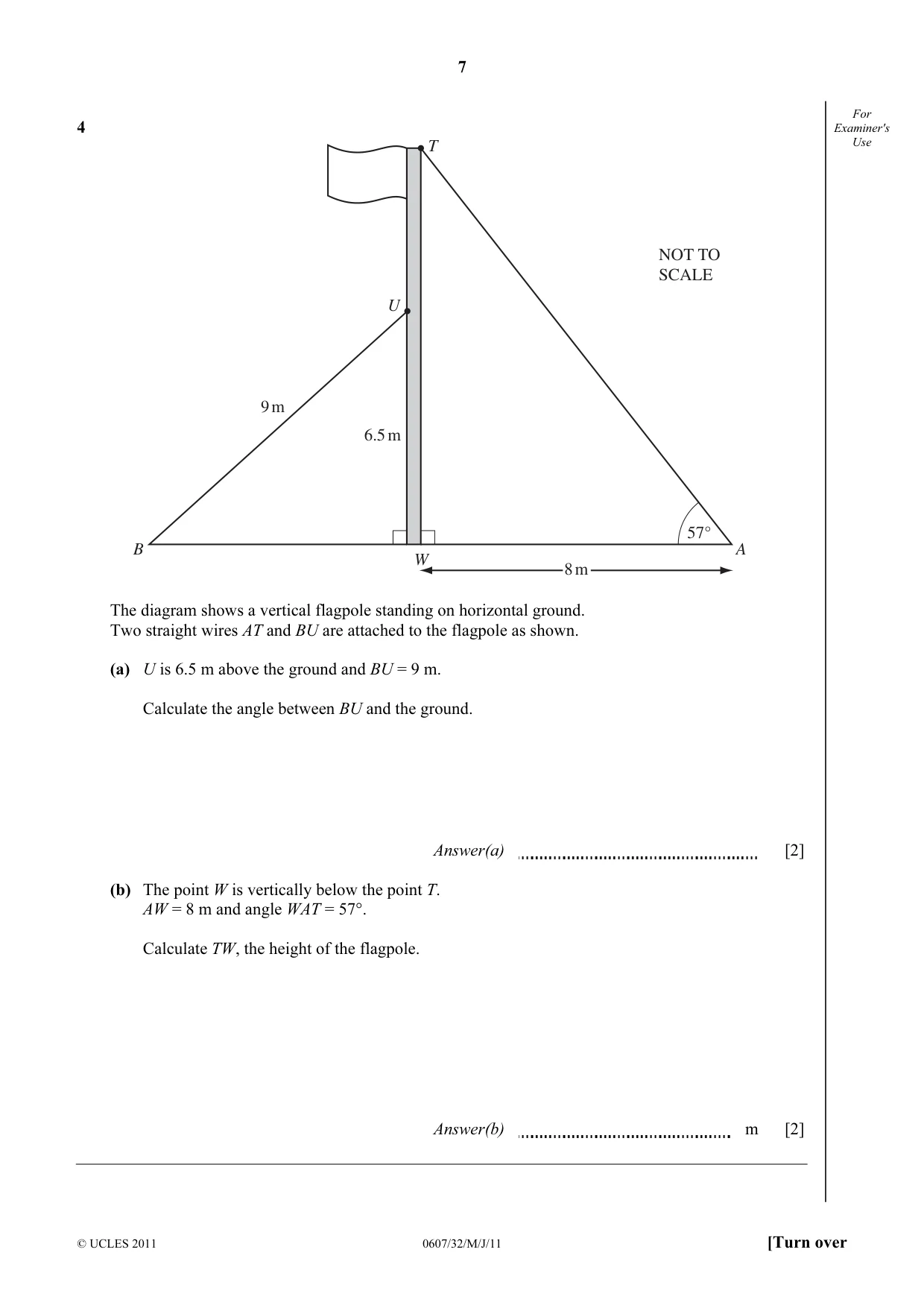 Cambridge IGCSE Mathematics - International 0607 2011 May/June Paper 3 · Variant 2 question paper, page 7 of 20