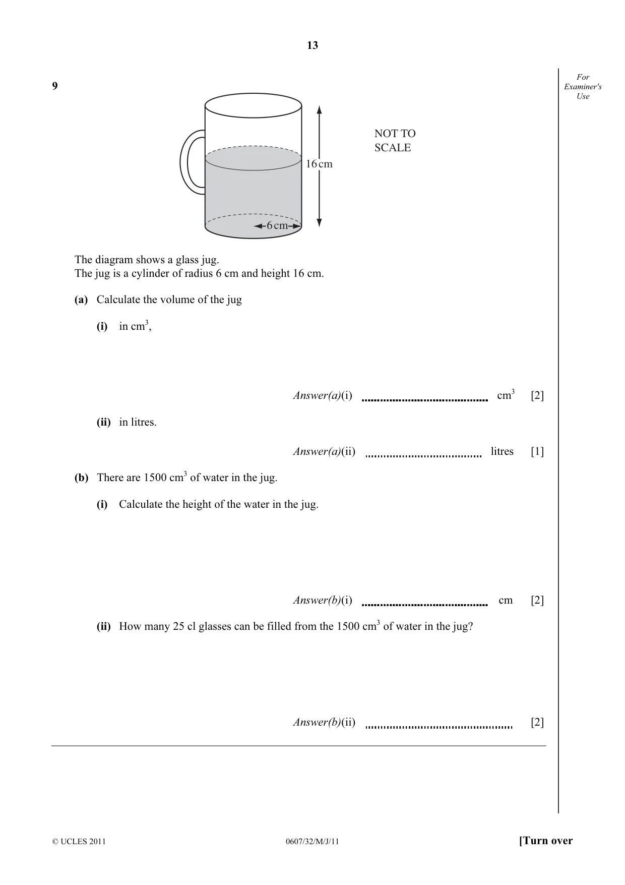 Cambridge IGCSE Mathematics - International 0607 2011 May/June Paper 3 · Variant 2 question paper, page 13 of 20