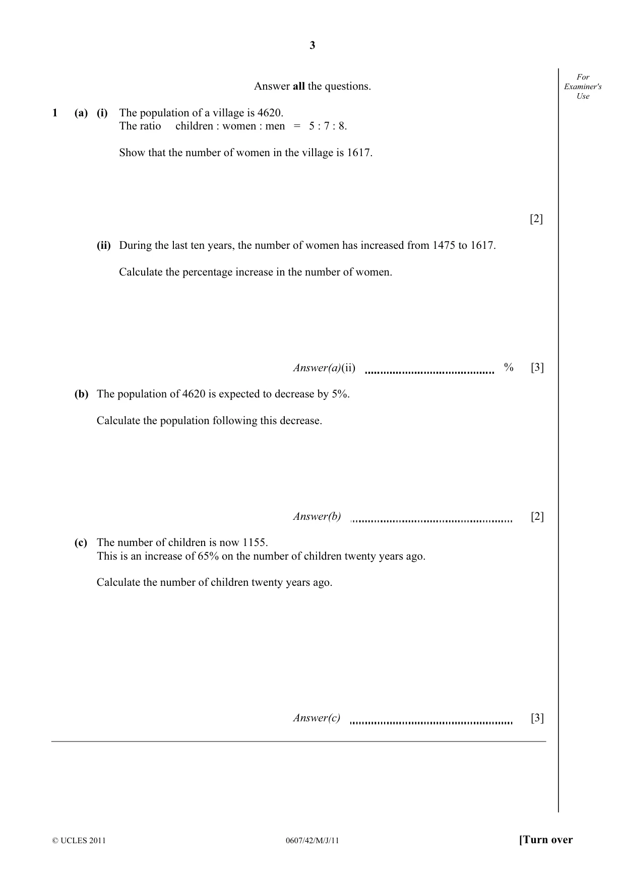 Cambridge IGCSE Mathematics - International 0607 2011 May/June Paper 4 · Variant 2 question paper, page 3 of 16