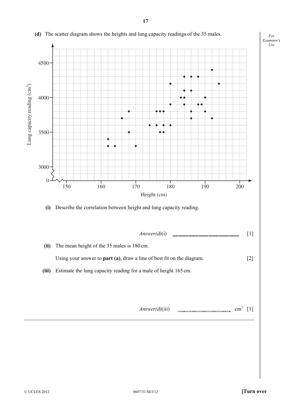 Cambridge IGCSE Mathematics - International 0607 2012 May/June Paper 3 · Variant 1 question paper, page 17 of 20