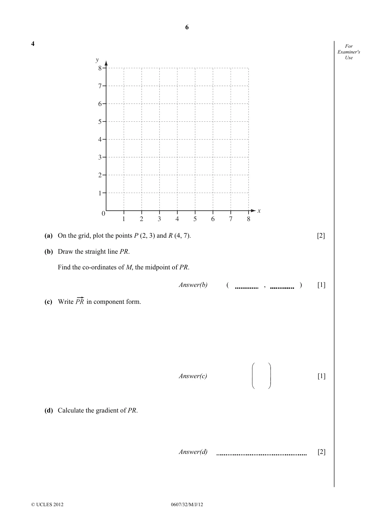 Cambridge IGCSE Mathematics - International 0607 2012 May/June Paper 3 · Variant 2 question paper, page 6 of 20
