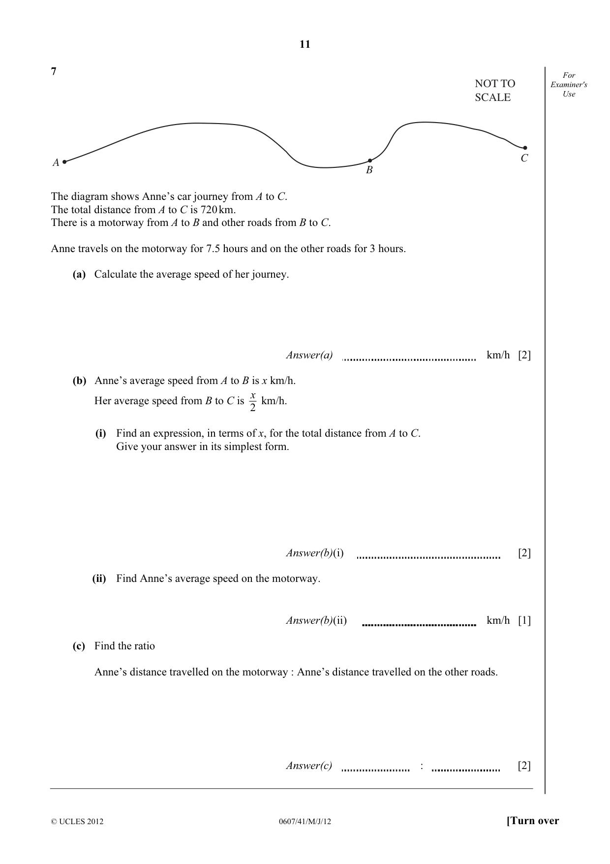 Cambridge IGCSE Mathematics - International 0607 2012 May/June Paper 4 · Variant 1 question paper, page 11 of 20