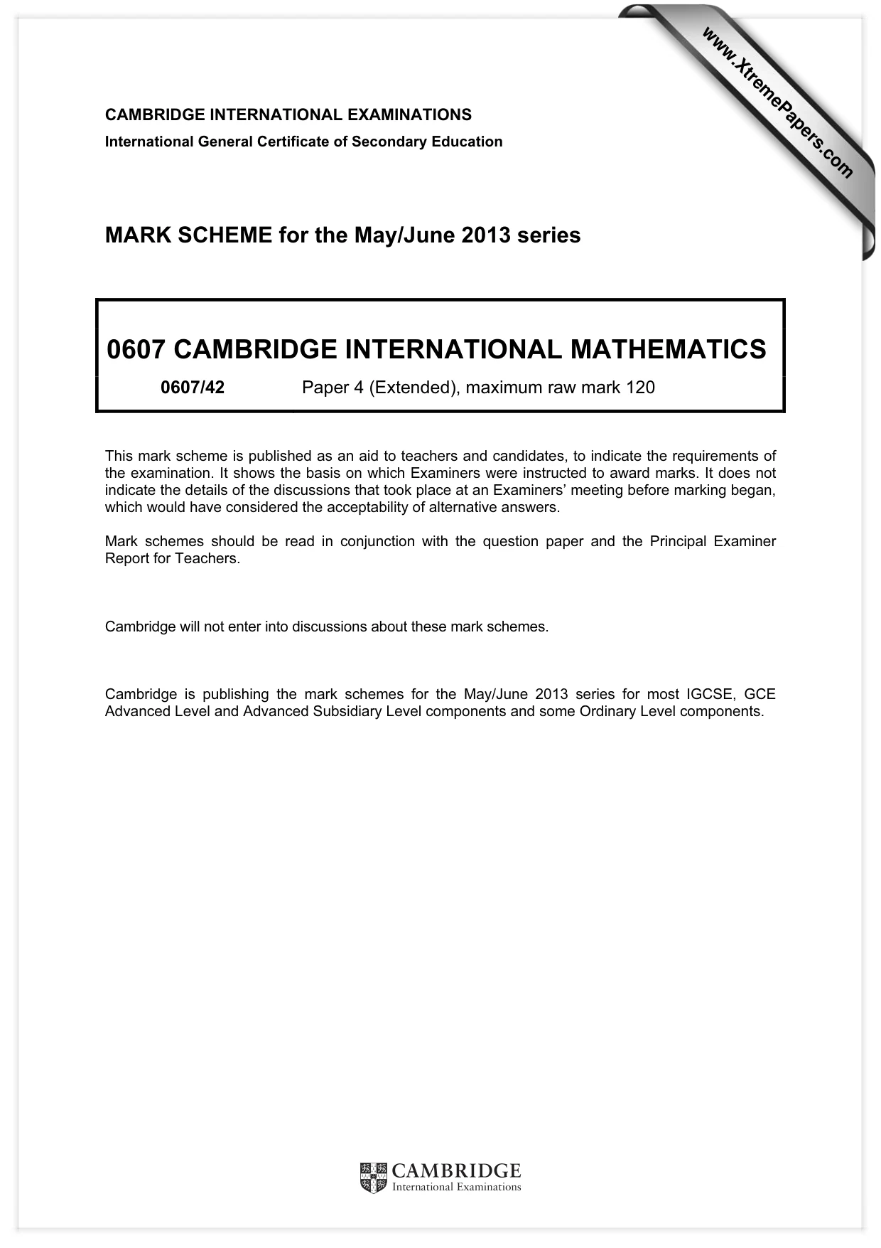 Mark scheme, page 1 of 7