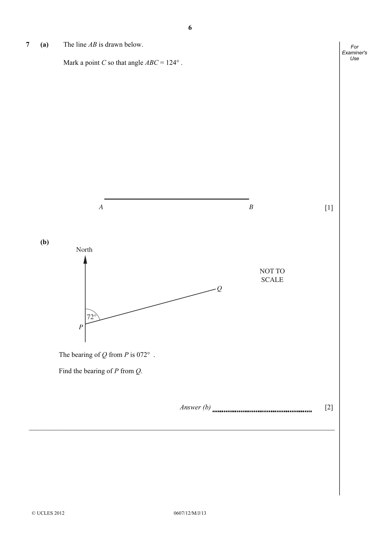 Cambridge IGCSE Mathematics - International 0607 2013 May/June Paper 1 · Variant 2 question paper, page 6 of 12