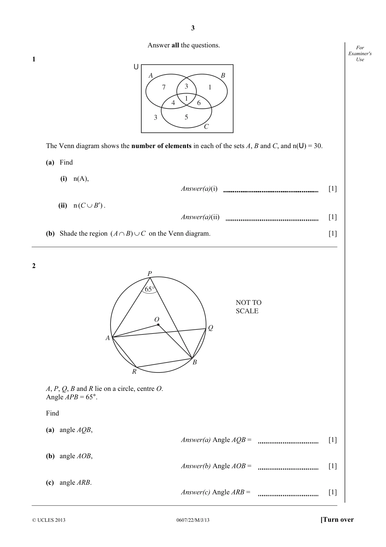Cambridge IGCSE Mathematics - International 0607 2013 May/June Paper 2 · Variant 2 question paper, page 3 of 8