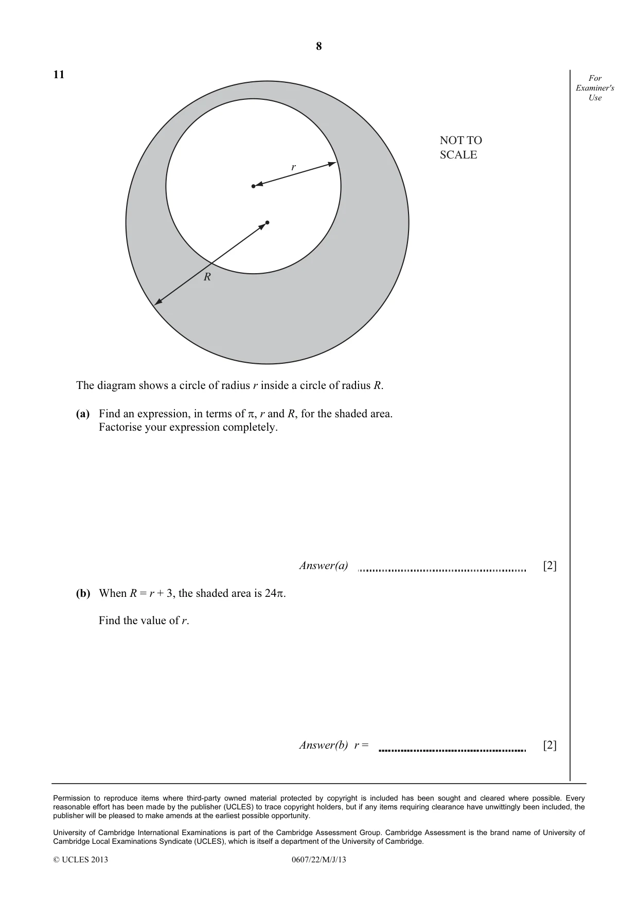 Cambridge IGCSE Mathematics - International 0607 2013 May/June Paper 2 · Variant 2 question paper, page 8 of 8