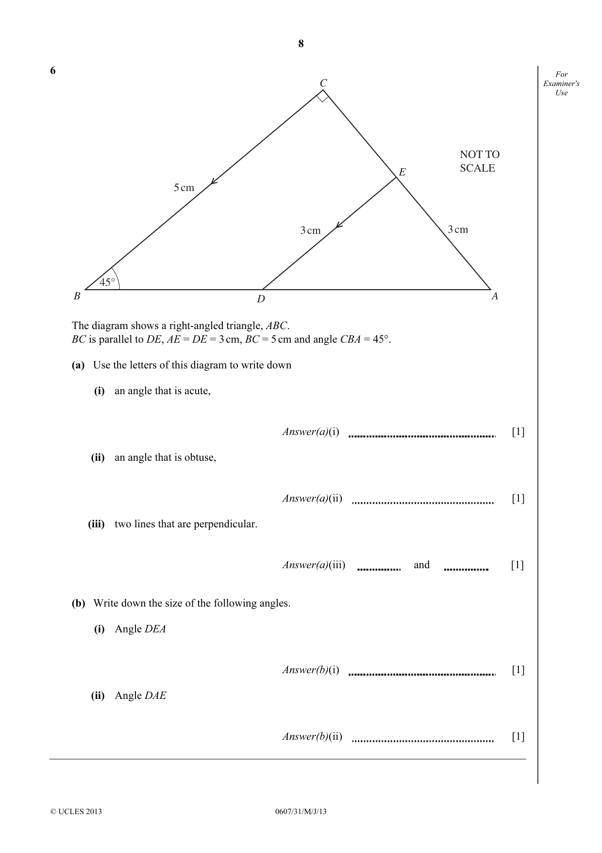 Cambridge IGCSE Mathematics - International 0607 2013 May/June Paper 3 · Variant 1 question paper, page 8 of 16