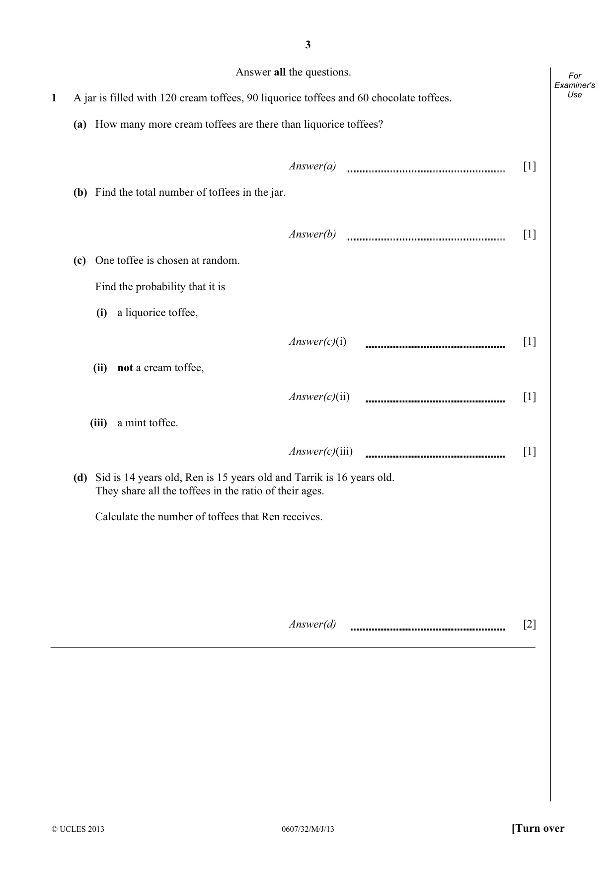Cambridge IGCSE Mathematics - International 0607 2013 May/June Paper 3 · Variant 2 question paper, page 3 of 16