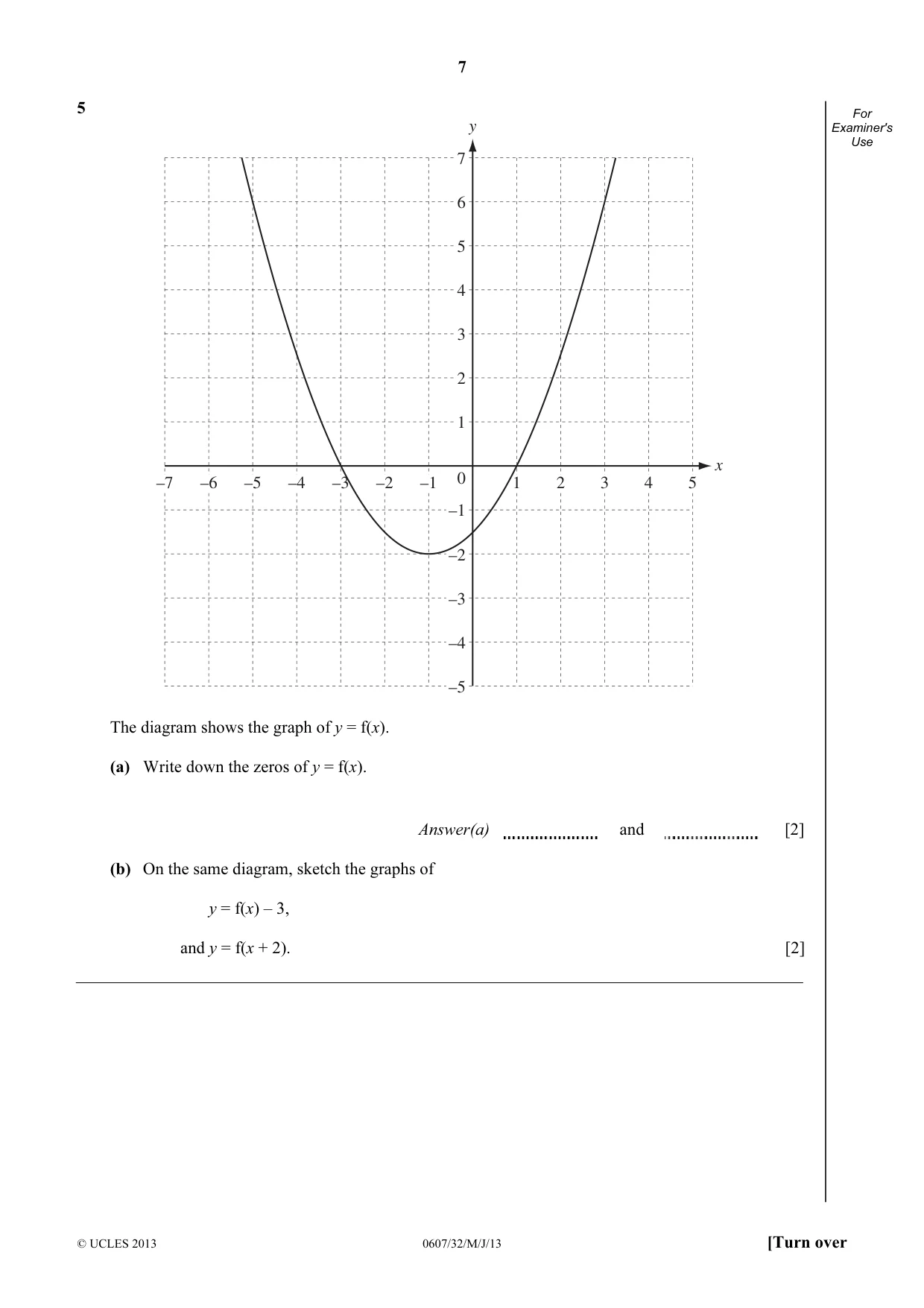 Cambridge IGCSE Mathematics - International 0607 2013 May/June Paper 3 · Variant 2 question paper, page 7 of 16
