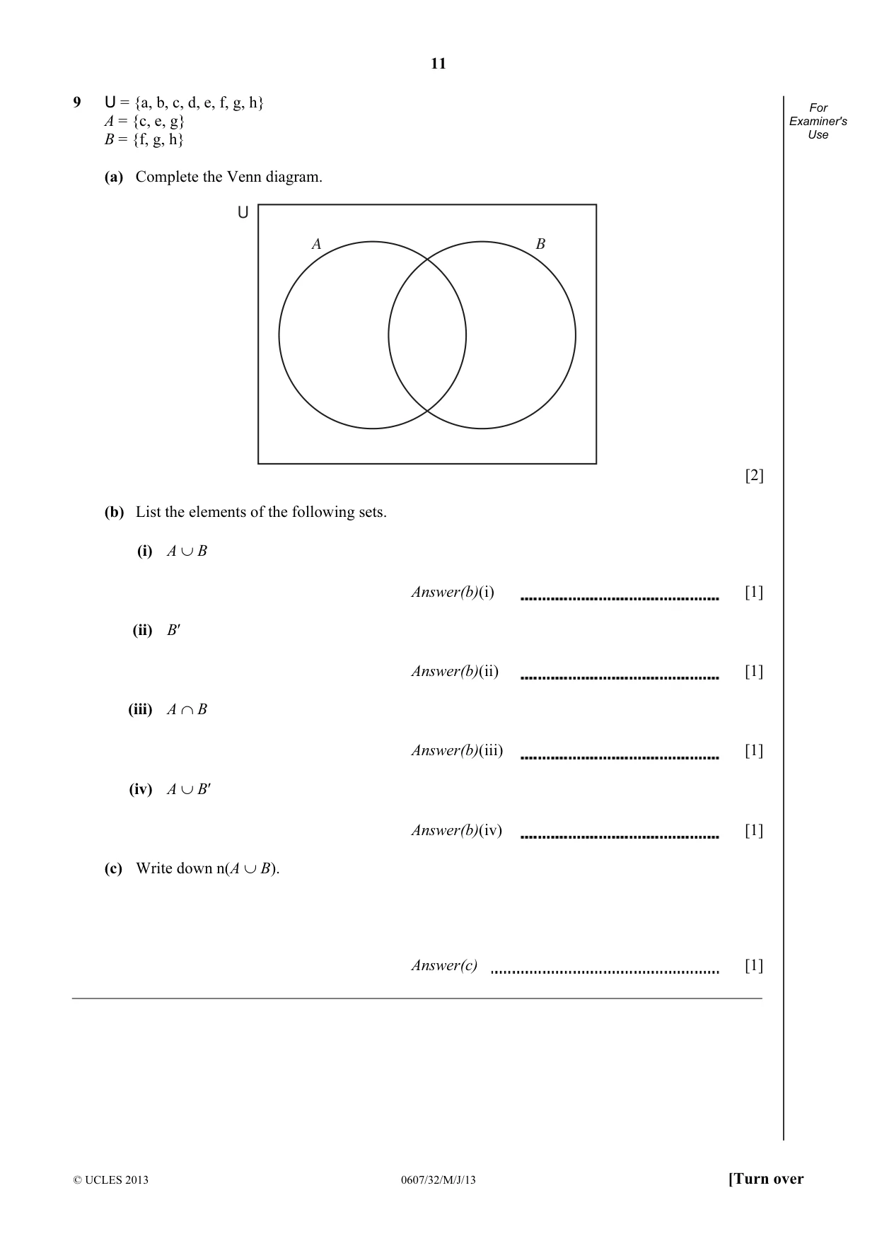 Cambridge IGCSE Mathematics - International 0607 2013 May/June Paper 3 · Variant 2 question paper, page 11 of 16
