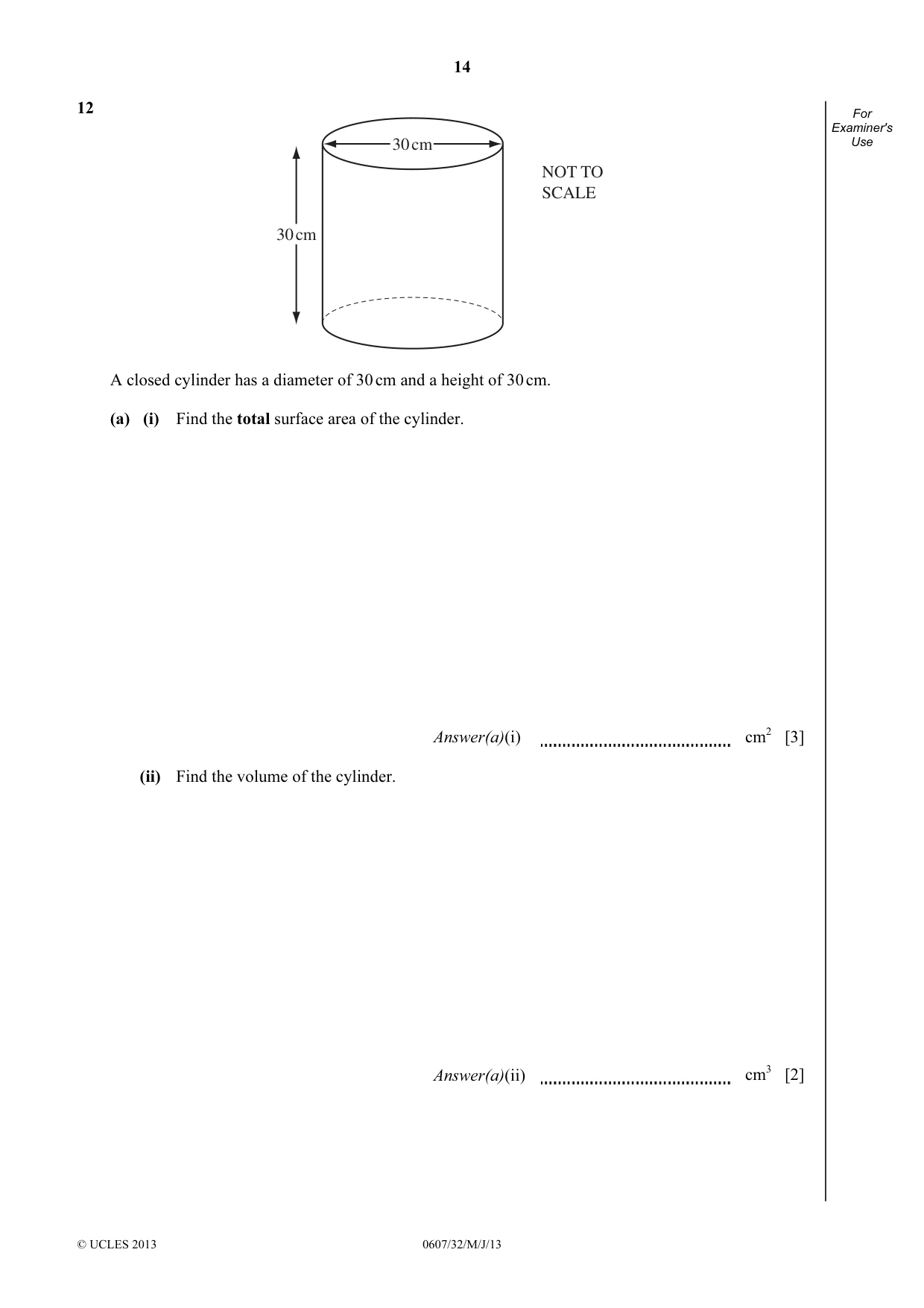 Cambridge IGCSE Mathematics - International 0607 2013 May/June Paper 3 · Variant 2 question paper, page 14 of 16