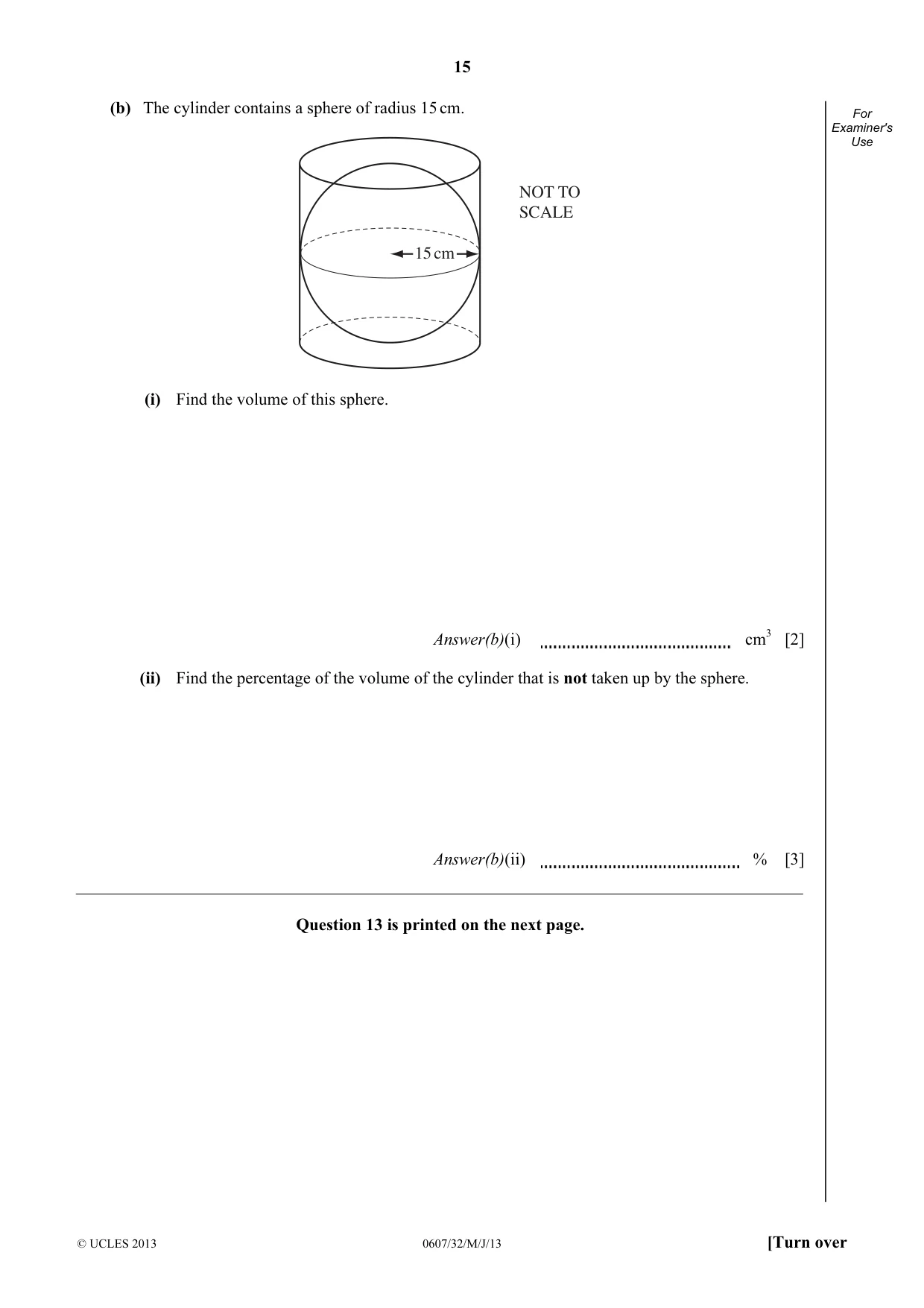 Cambridge IGCSE Mathematics - International 0607 2013 May/June Paper 3 · Variant 2 question paper, page 15 of 16