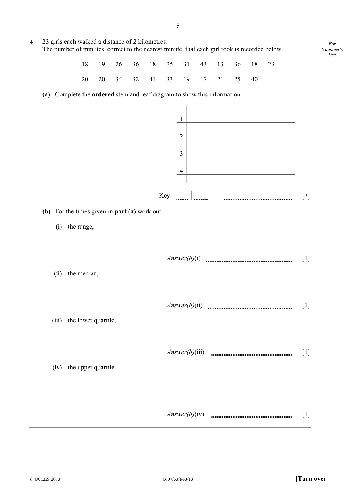 Cambridge IGCSE Mathematics - International 0607 2013 May/June Paper 3 · Variant 3 question paper, page 5 of 16