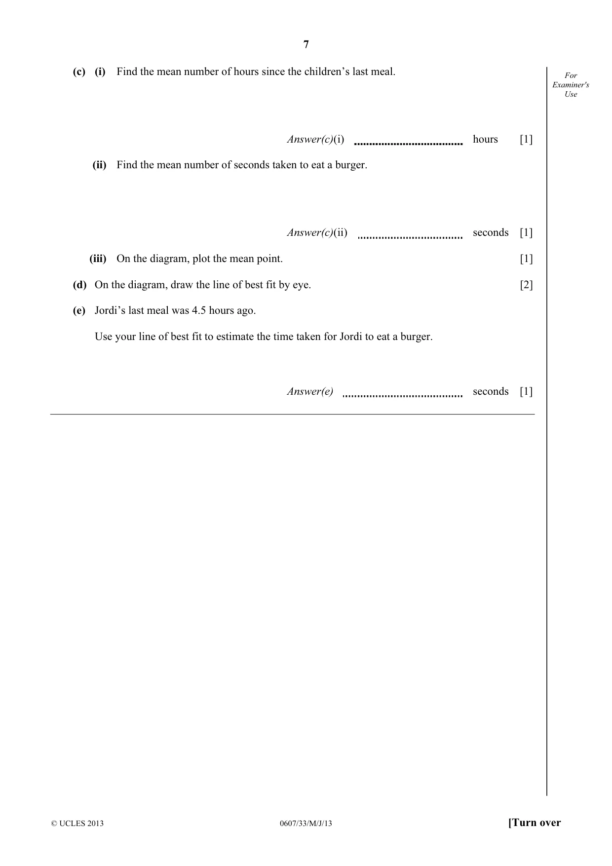 Cambridge IGCSE Mathematics - International 0607 2013 May/June Paper 3 · Variant 3 question paper, page 7 of 16