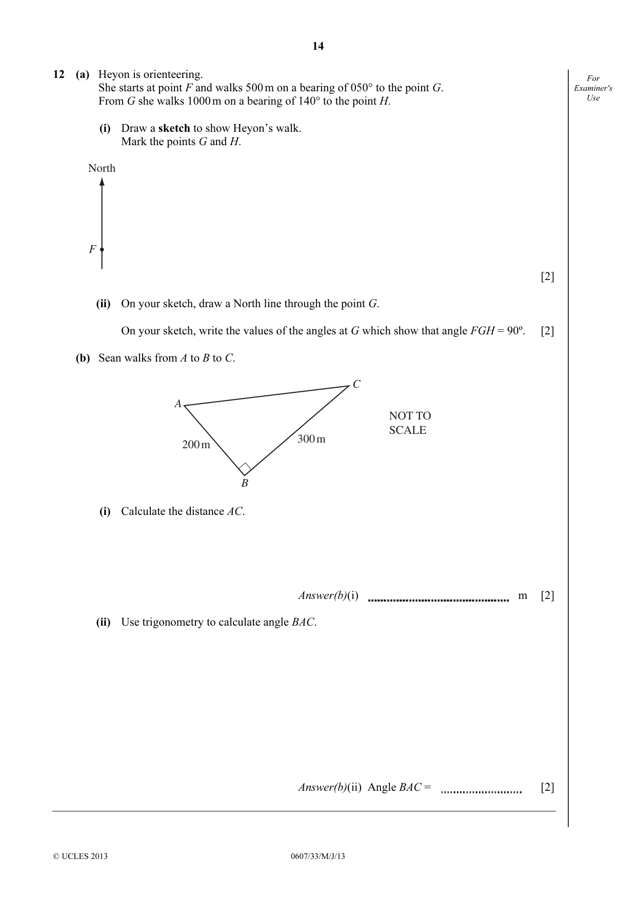 Cambridge IGCSE Mathematics - International 0607 2013 May/June Paper 3 · Variant 3 question paper, page 14 of 16