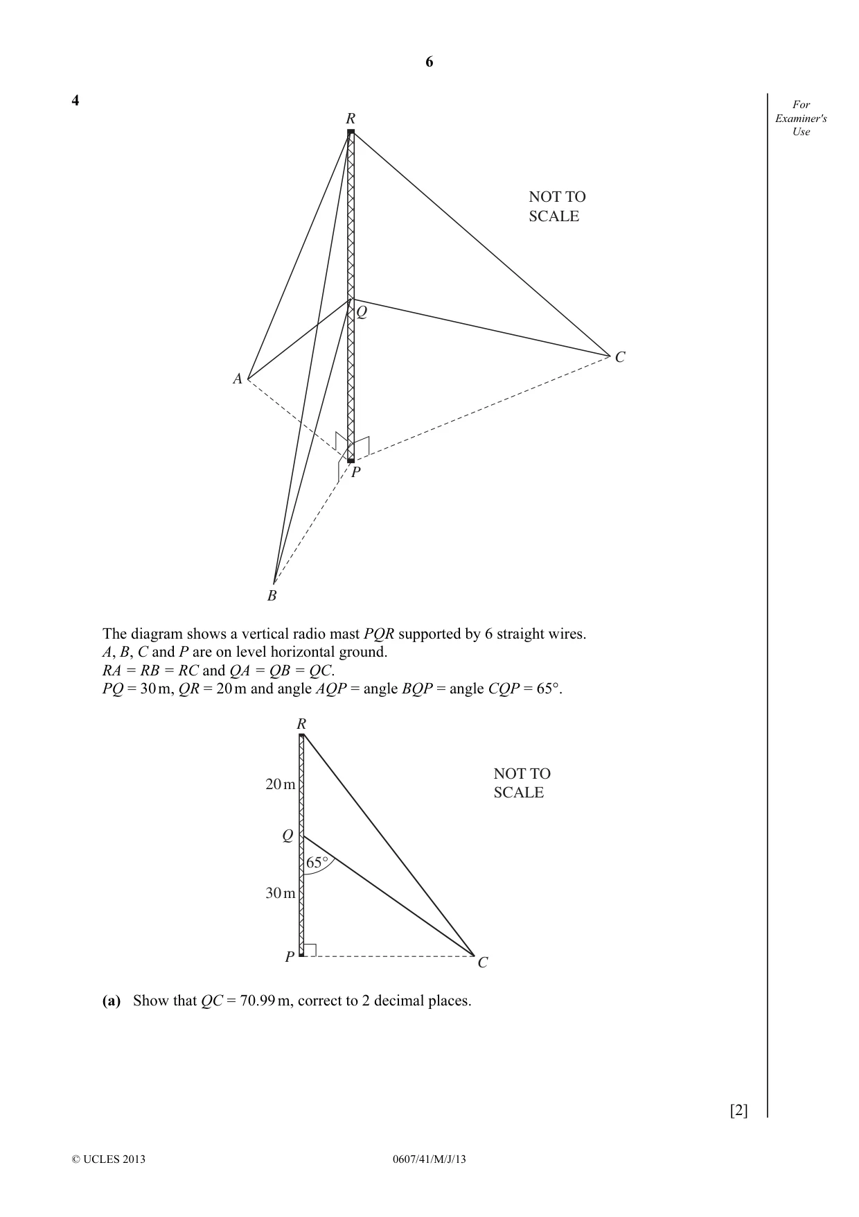 Cambridge IGCSE Mathematics - International 0607 2013 May/June Paper 4 · Variant 1 question paper, page 6 of 16