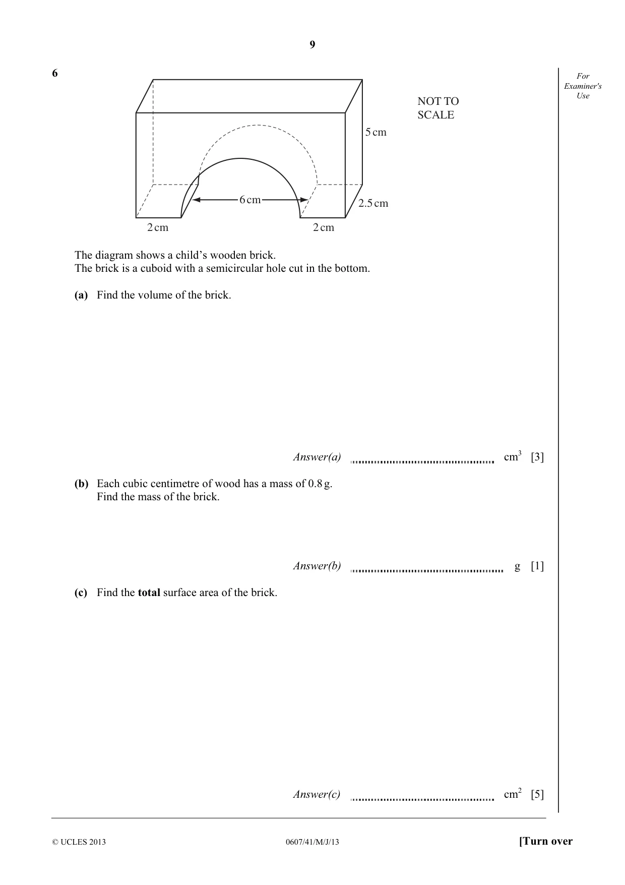Cambridge IGCSE Mathematics - International 0607 2013 May/June Paper 4 · Variant 1 question paper, page 9 of 16