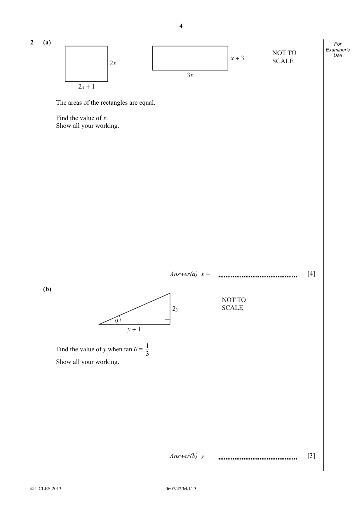 Cambridge IGCSE Mathematics - International 0607 2013 May/June Paper 4 · Variant 2 question paper, page 4 of 20