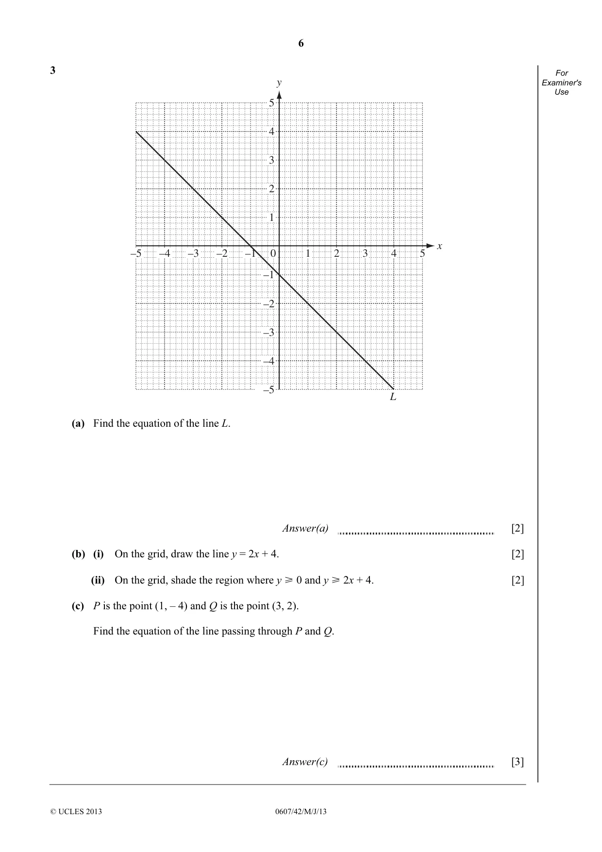 Cambridge IGCSE Mathematics - International 0607 2013 May/June Paper 4 · Variant 2 question paper, page 6 of 20