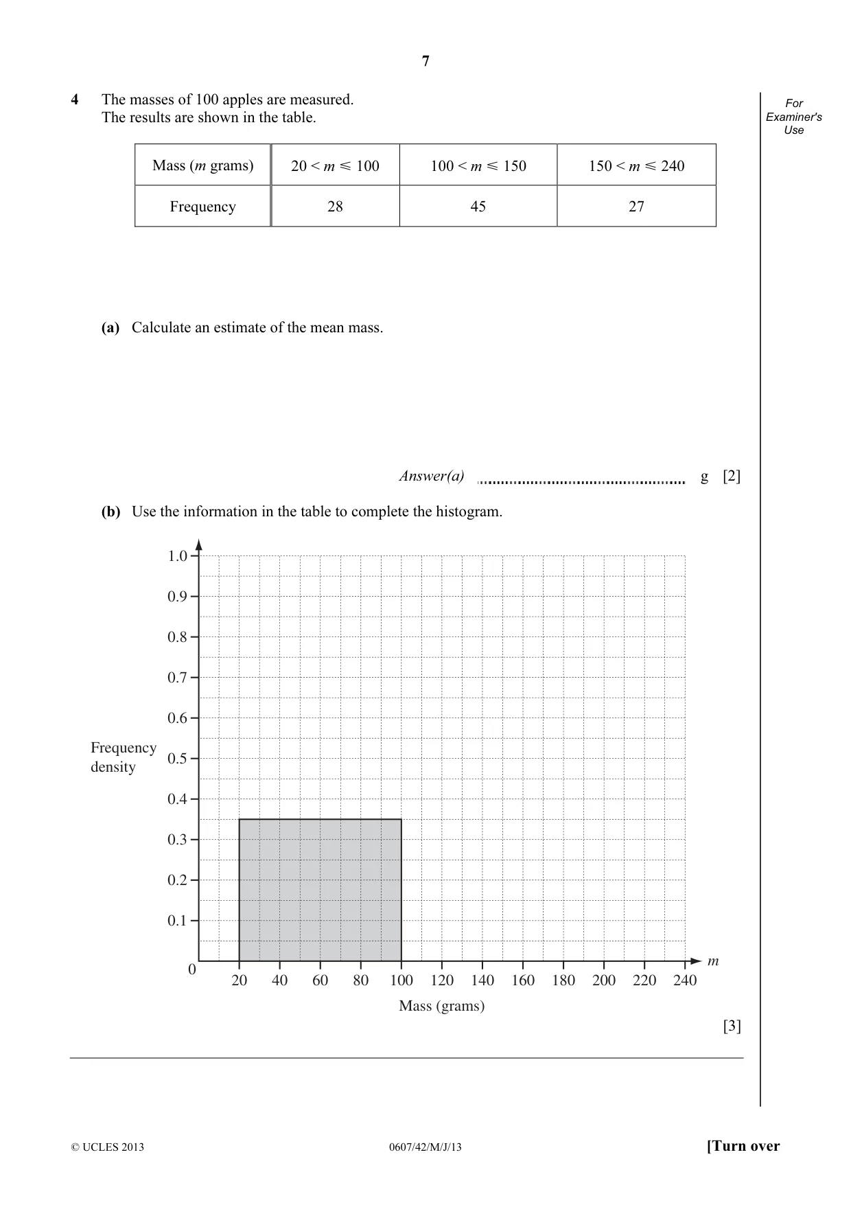 Cambridge IGCSE Mathematics - International 0607 2013 May/June Paper 4 · Variant 2 question paper, page 7 of 20