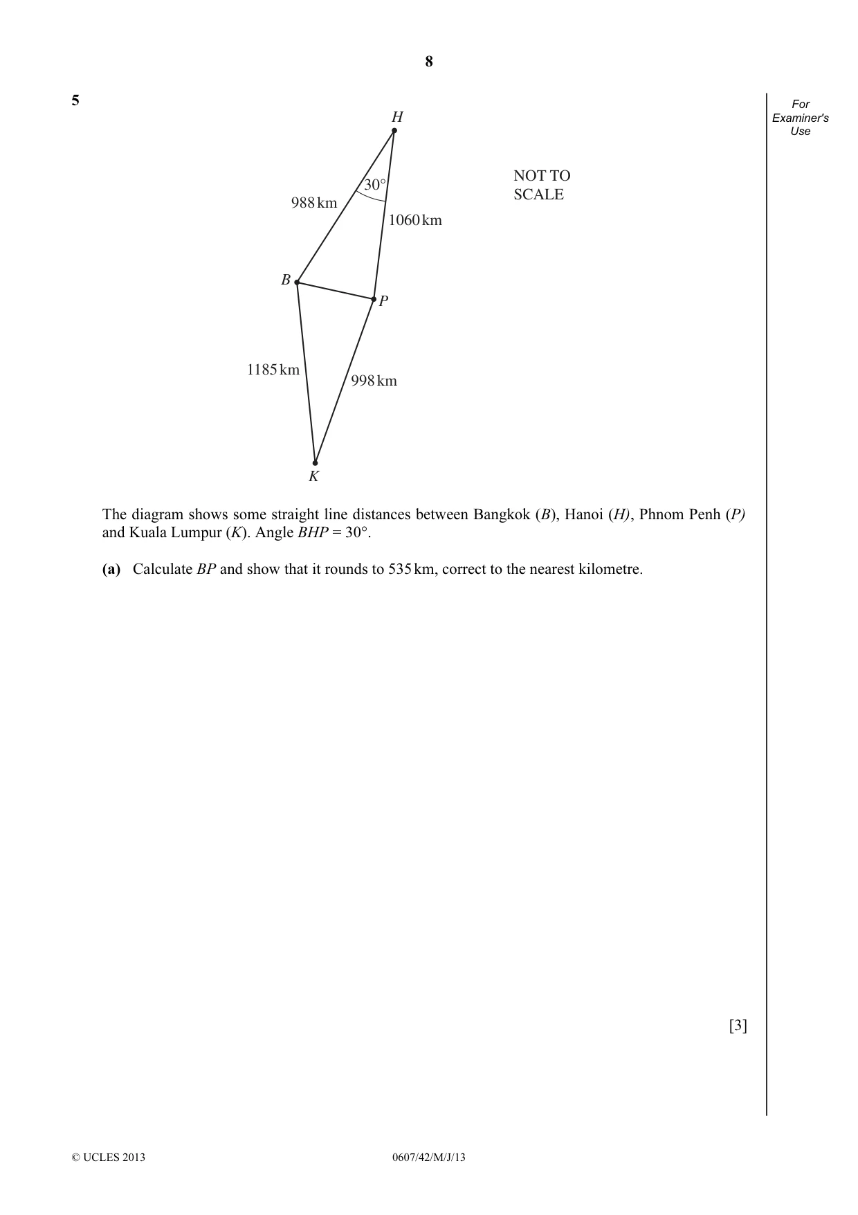Cambridge IGCSE Mathematics - International 0607 2013 May/June Paper 4 · Variant 2 question paper, page 8 of 20