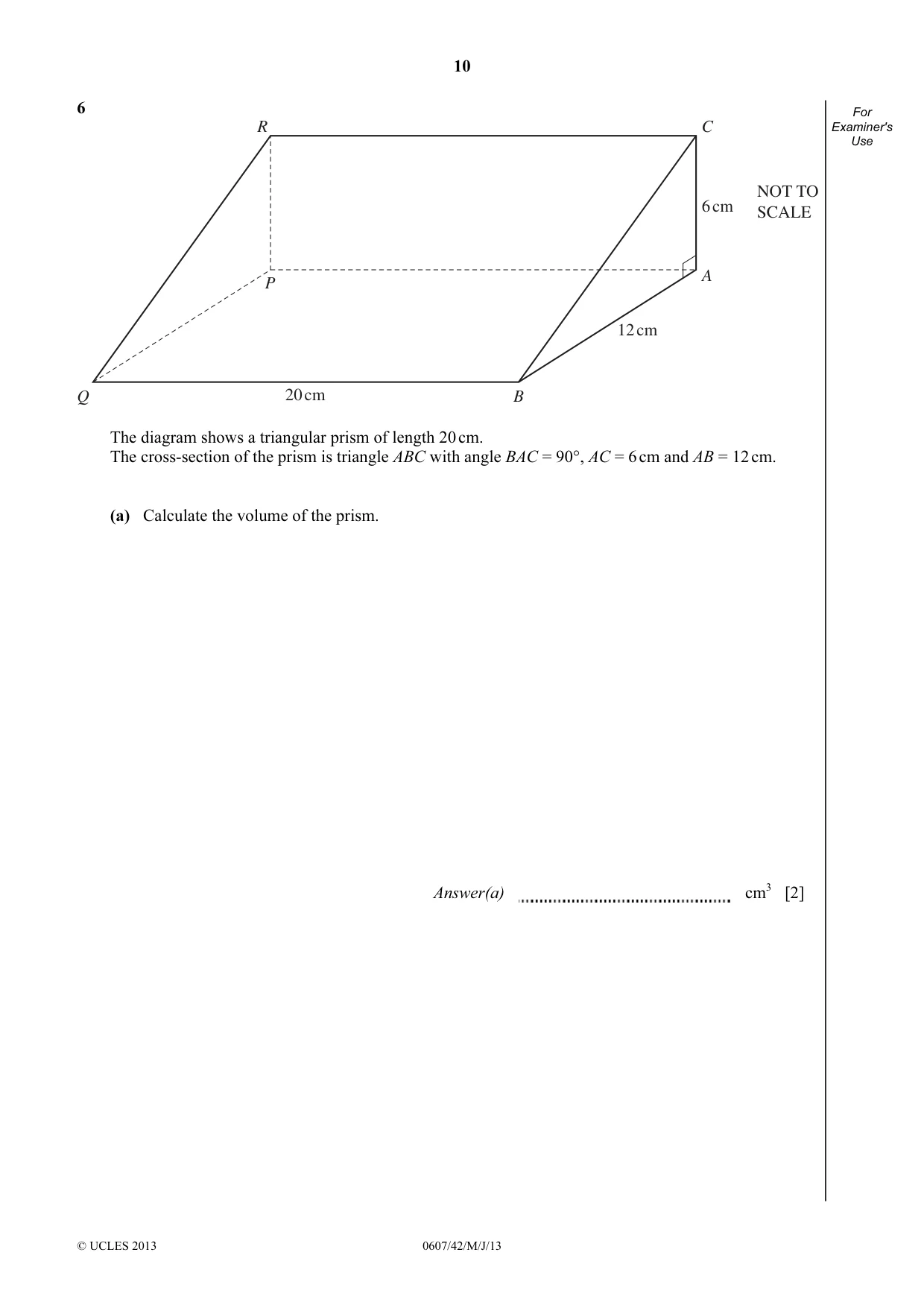 Cambridge IGCSE Mathematics - International 0607 2013 May/June Paper 4 · Variant 2 question paper, page 10 of 20