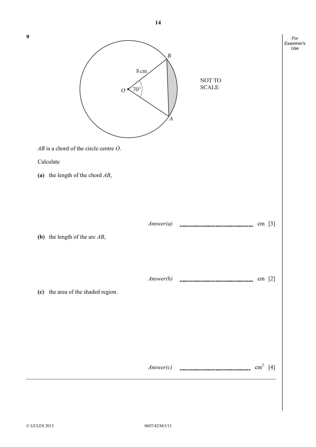 Cambridge IGCSE Mathematics - International 0607 2013 May/June Paper 4 · Variant 2 question paper, page 14 of 20