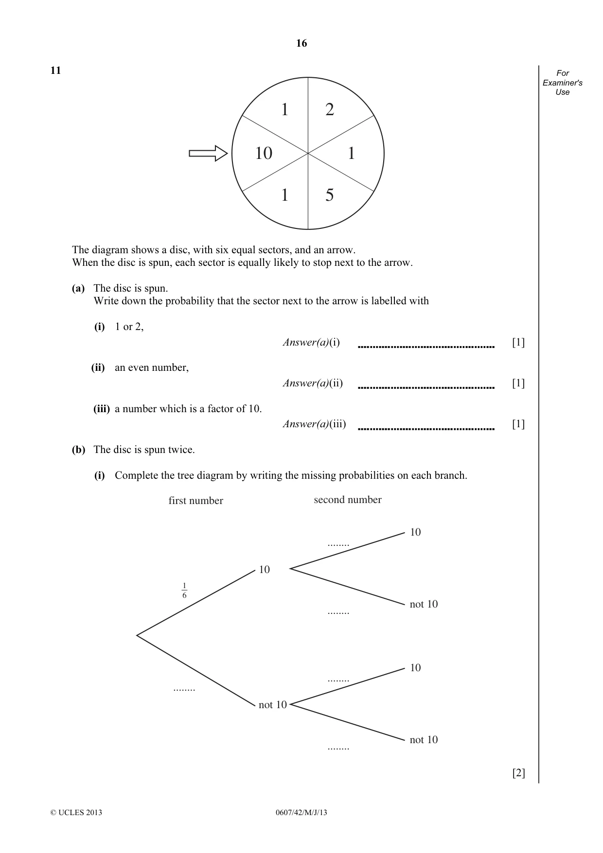 Cambridge IGCSE Mathematics - International 0607 2013 May/June Paper 4 · Variant 2 question paper, page 16 of 20