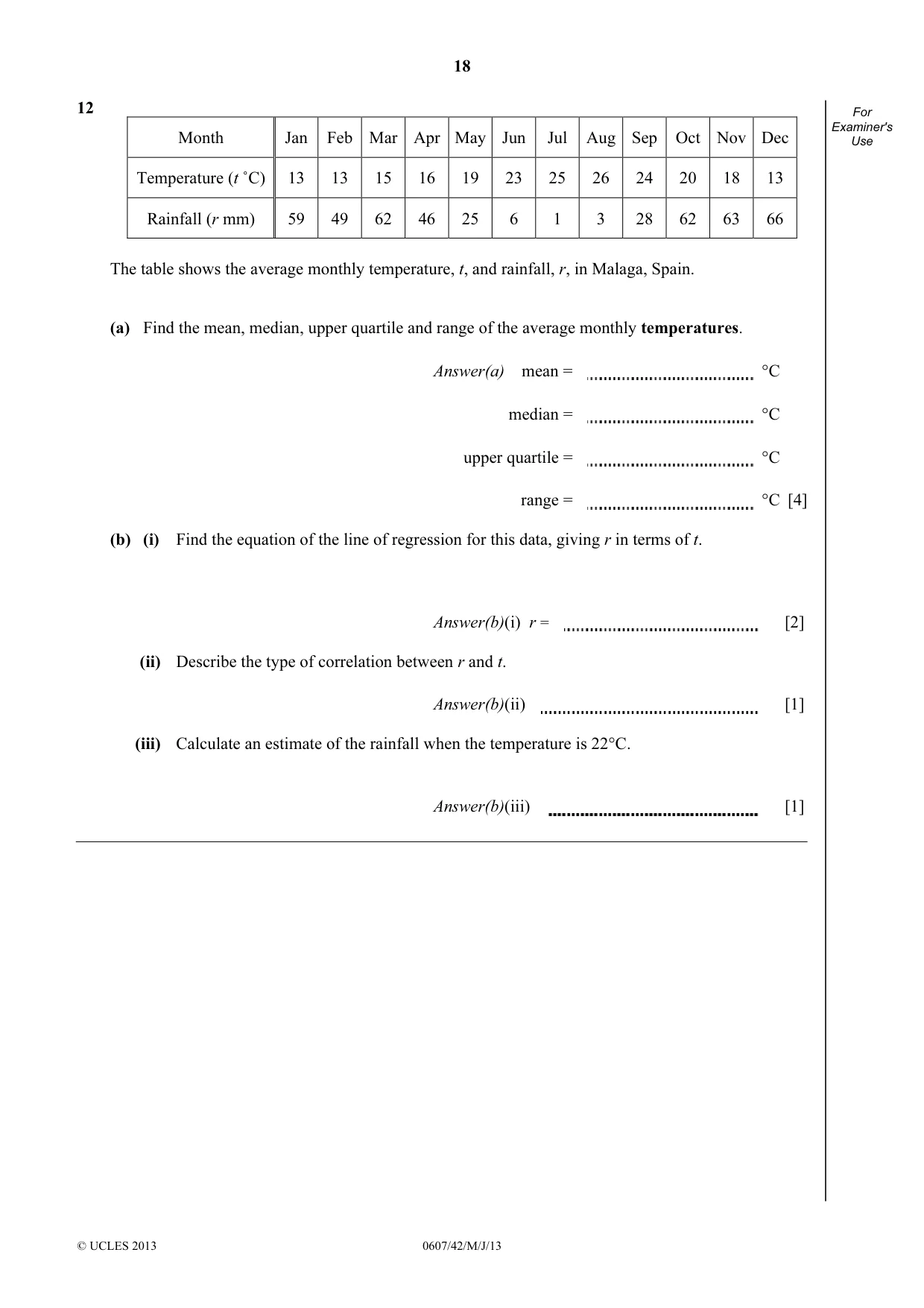Cambridge IGCSE Mathematics - International 0607 2013 May/June Paper 4 · Variant 2 question paper, page 18 of 20