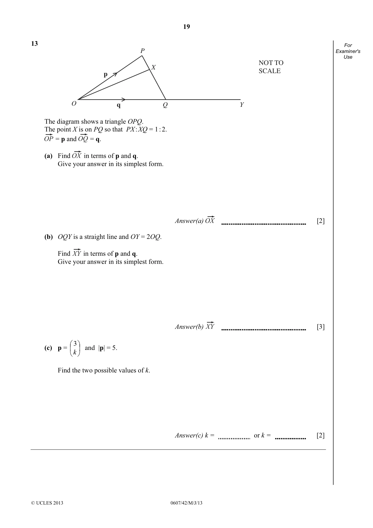 Cambridge IGCSE Mathematics - International 0607 2013 May/June Paper 4 · Variant 2 question paper, page 19 of 20