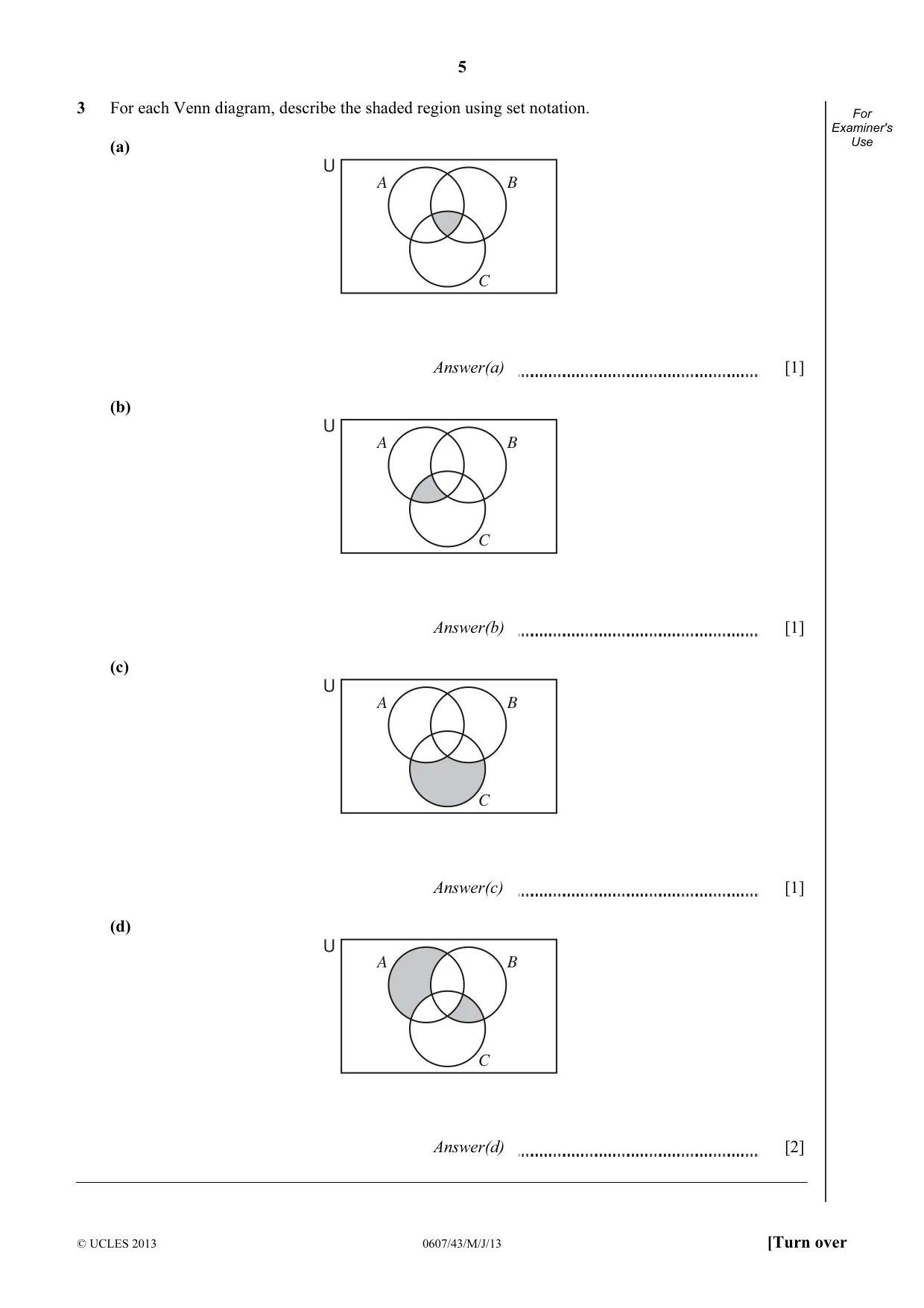Cambridge IGCSE Mathematics - International 0607 2013 May/June Paper 4 · Variant 3 question paper, page 5 of 20