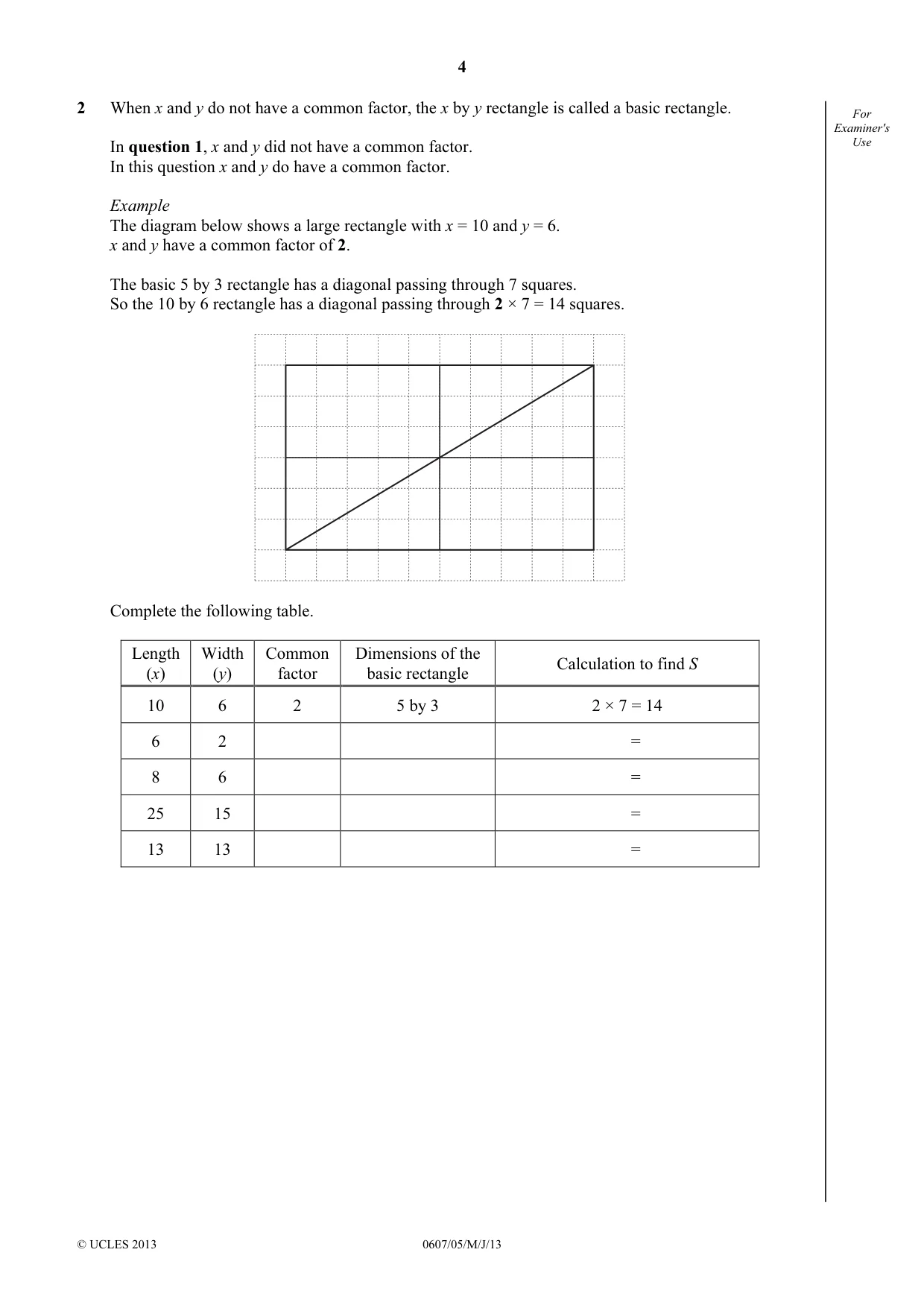 Cambridge IGCSE Mathematics - International 0607 2013 May/June Paper 5 · Variant 1 question paper, page 4 of 8