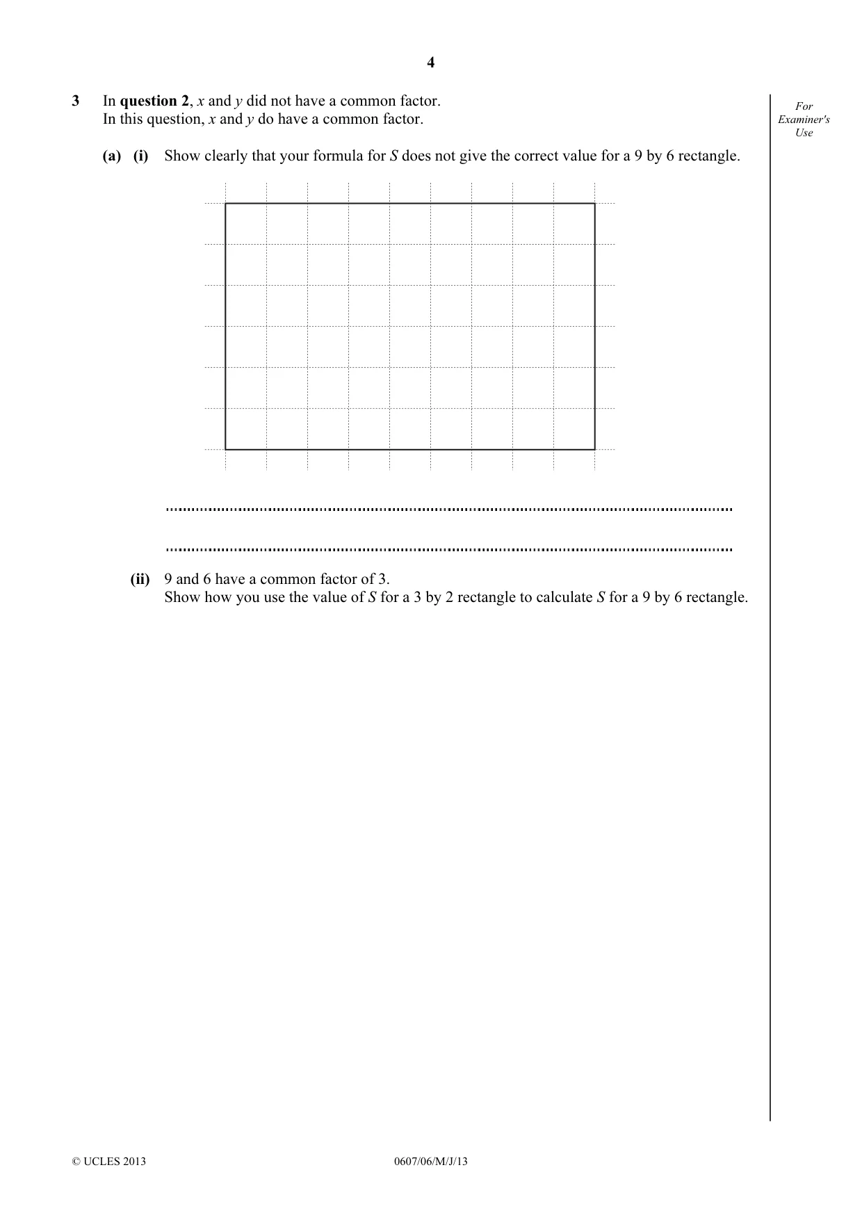 Cambridge IGCSE Mathematics - International 0607 2013 May/June Paper 6 · Variant 1 question paper, page 4 of 8
