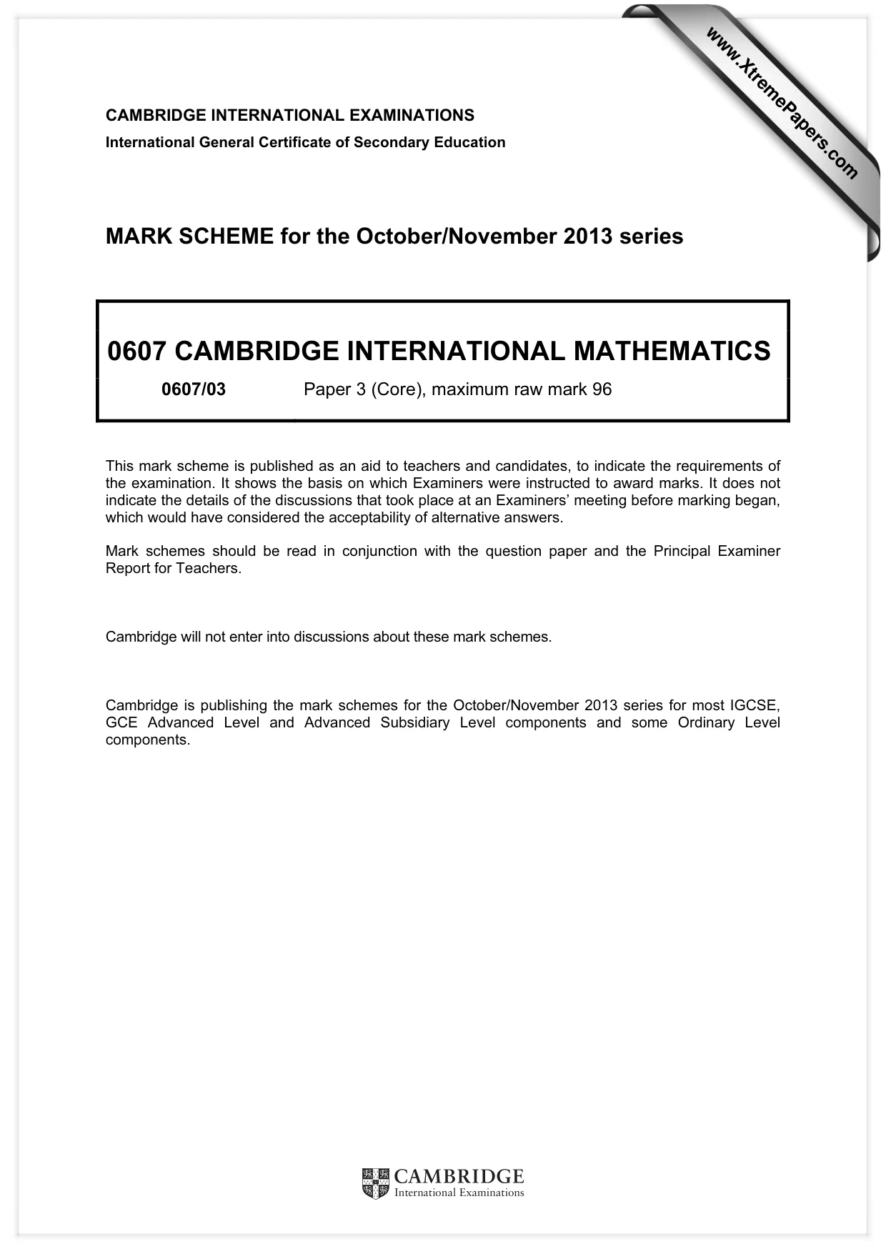 Mark scheme, page 1 of 6