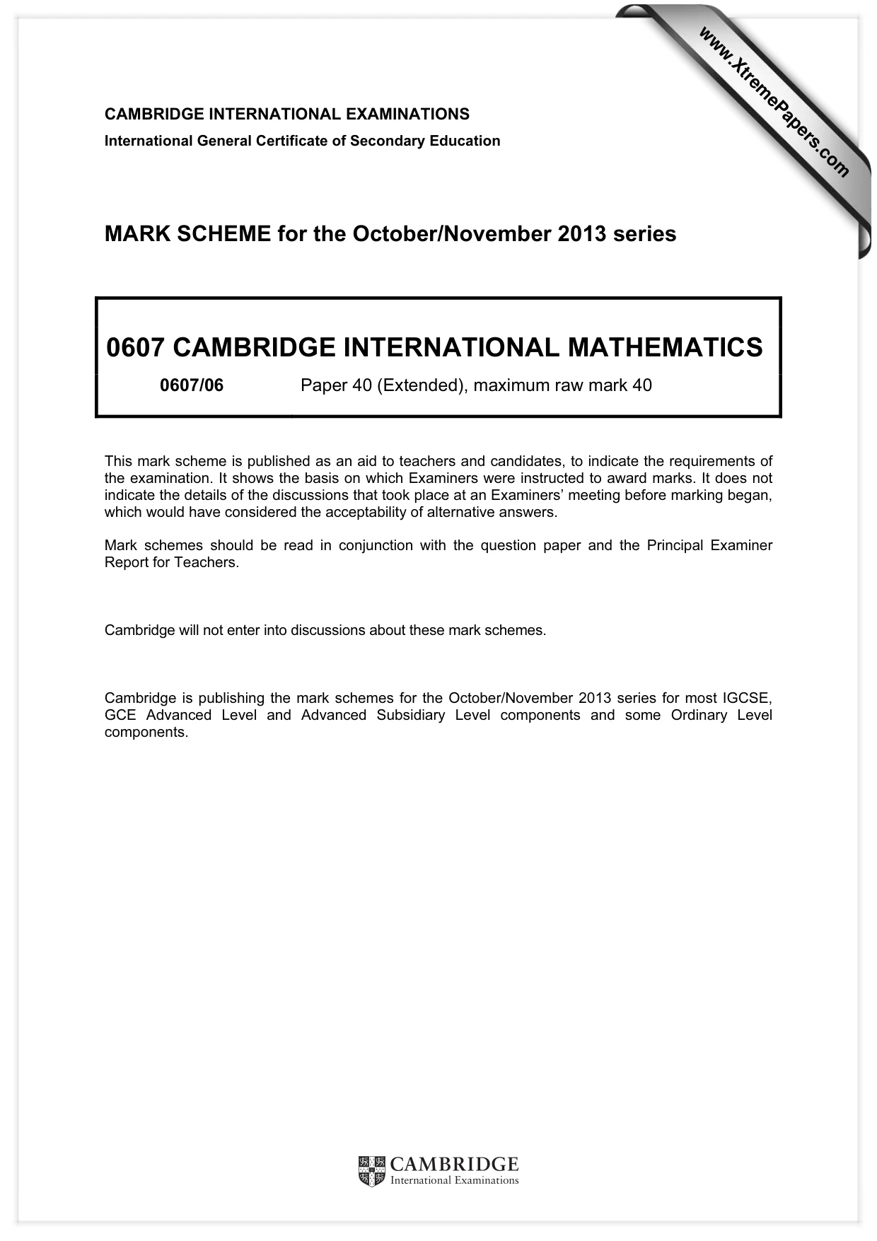 Mark scheme, page 1 of 5