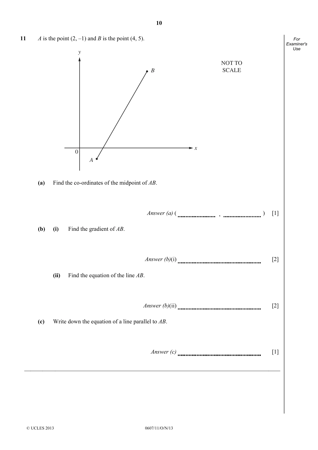 Cambridge IGCSE Mathematics - International 0607 2013 Oct/Nov Paper 1 · Variant 1 question paper, page 10 of 12