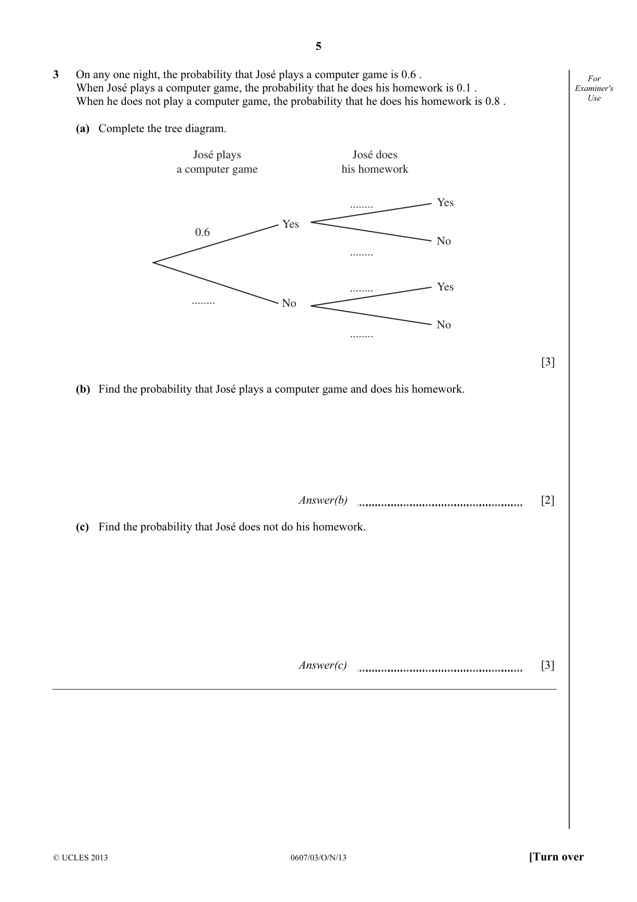 Cambridge IGCSE Mathematics - International 0607 2013 Oct/Nov Paper 3 · Variant 1 question paper, page 5 of 16