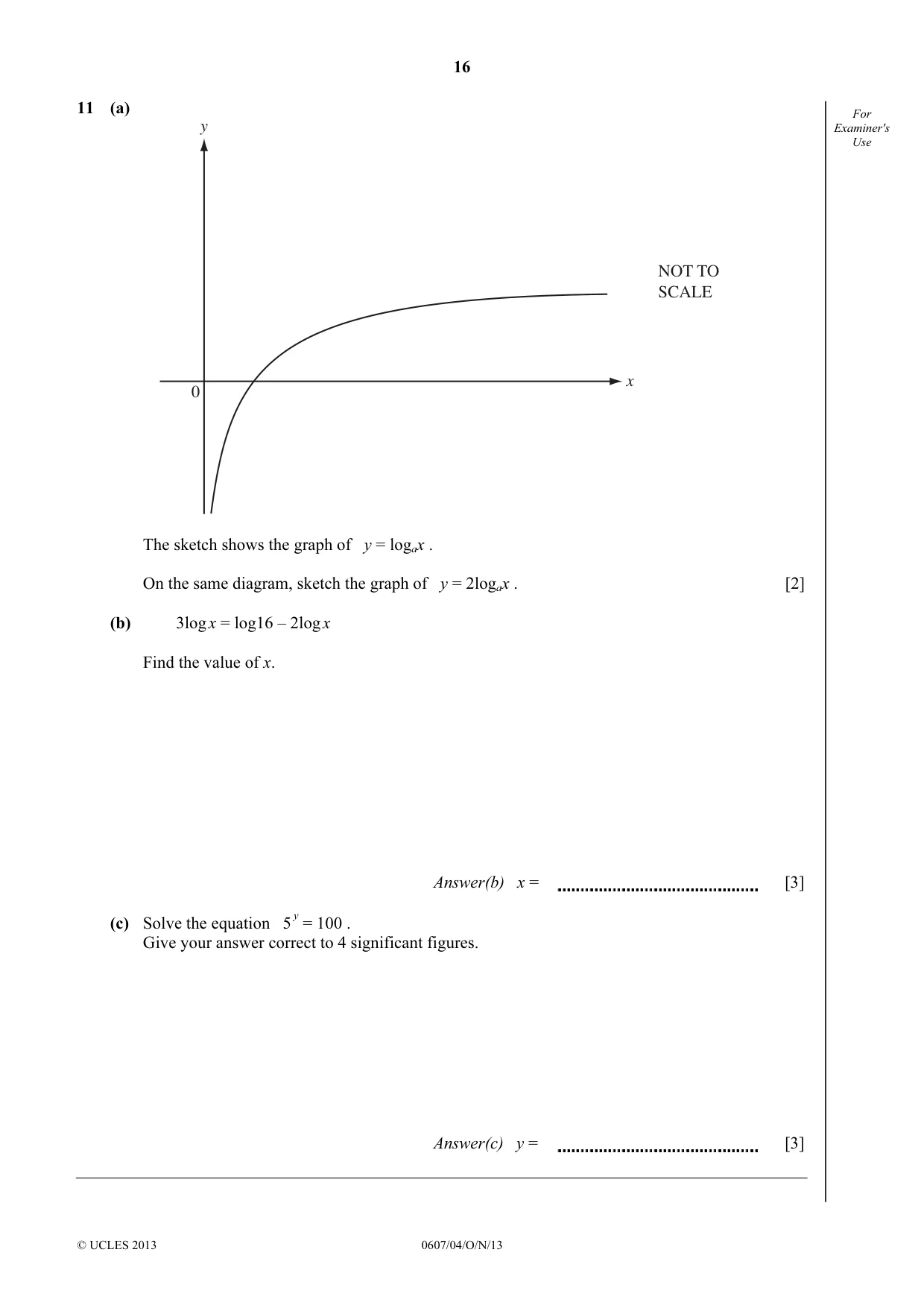 Cambridge IGCSE Mathematics - International 0607 2013 Oct/Nov Paper 4 · Variant 1 question paper, page 16 of 20