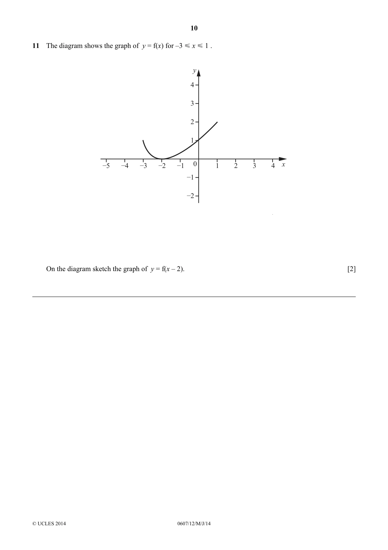 Cambridge IGCSE Mathematics - International 0607 2014 May/June Paper 1 · Variant 2 question paper, page 10 of 12