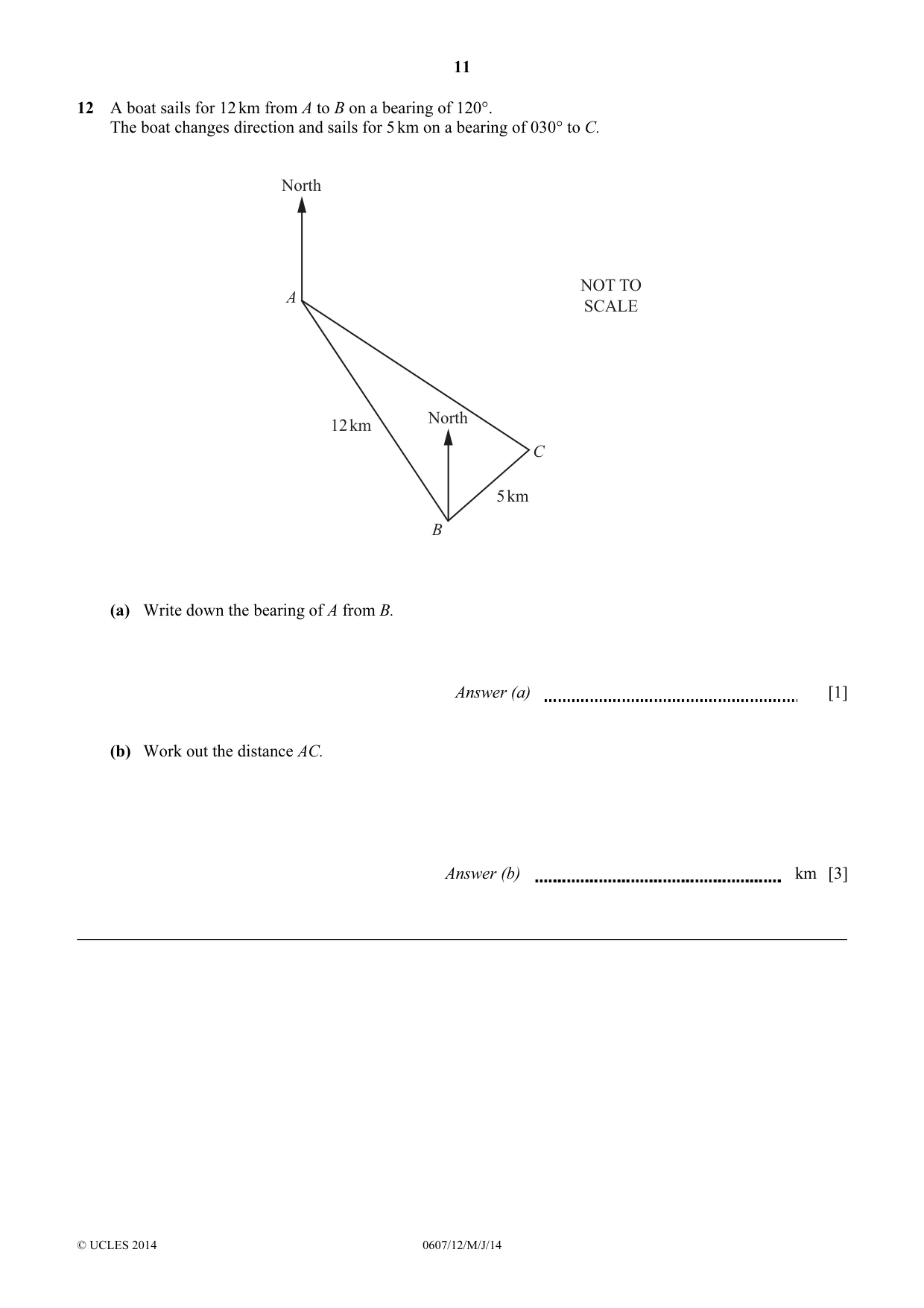 Cambridge IGCSE Mathematics - International 0607 2014 May/June Paper 1 · Variant 2 question paper, page 11 of 12