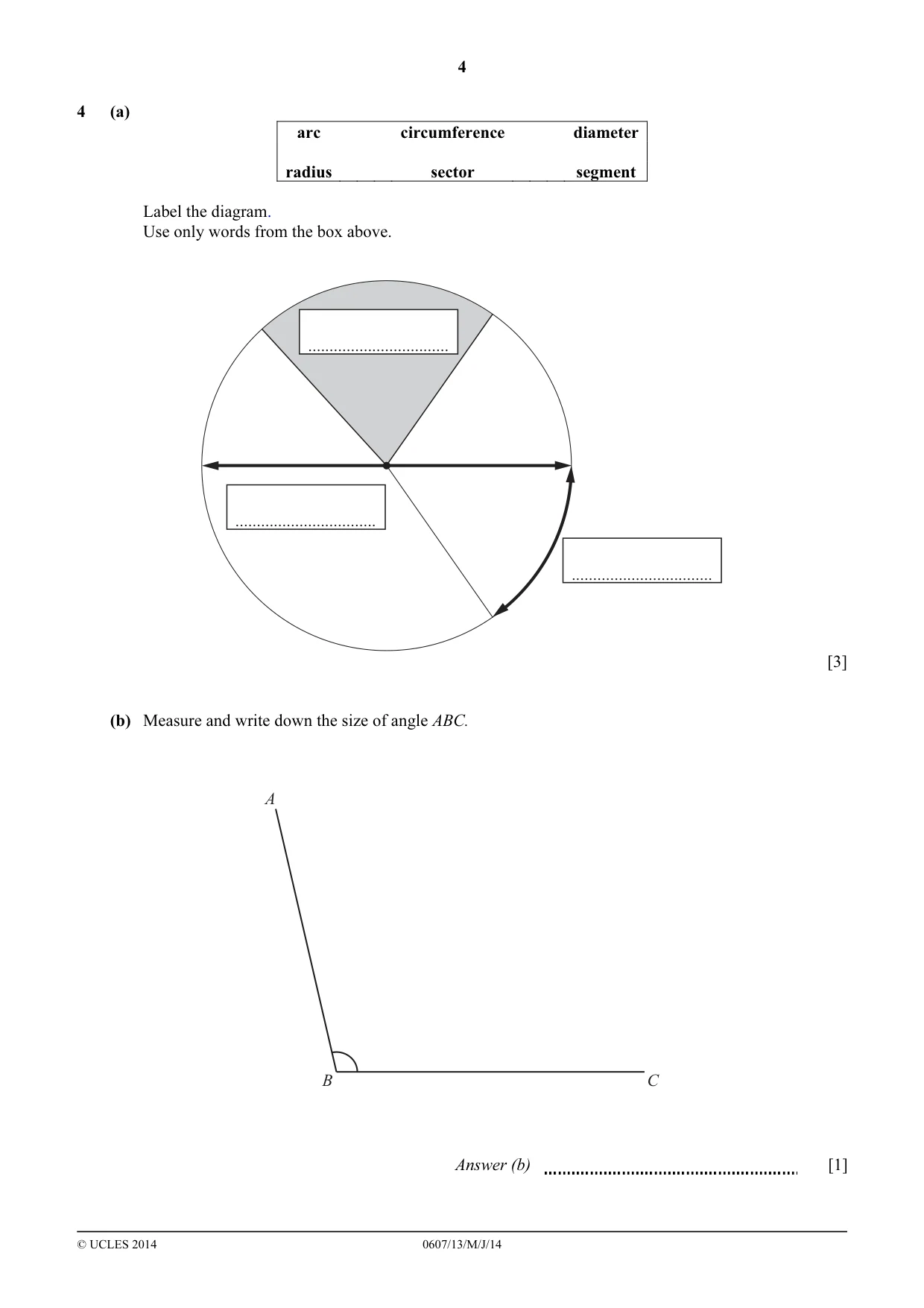 Cambridge IGCSE Mathematics - International 0607 2014 May/June Paper 1 · Variant 3 question paper, page 4 of 12
