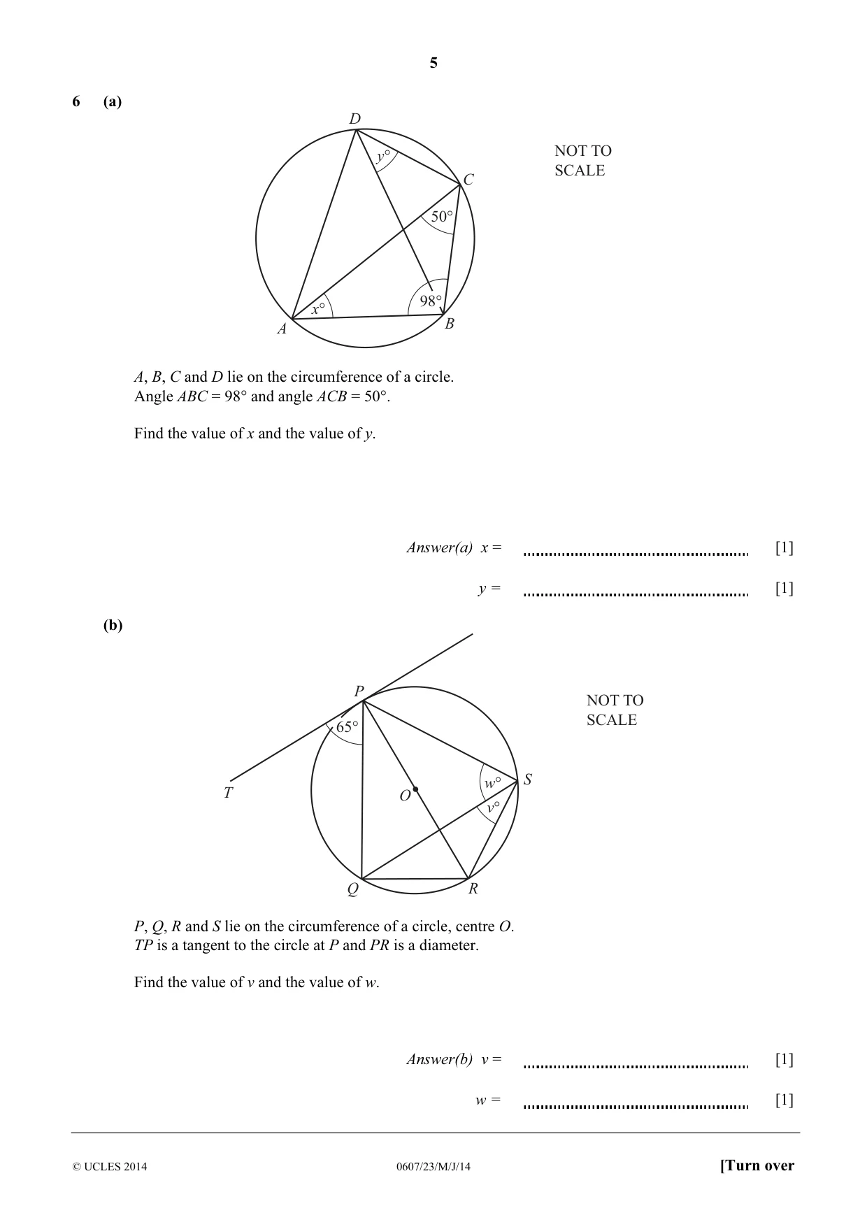 Cambridge IGCSE Mathematics - International 0607 2014 May/June Paper 2 · Variant 3 question paper, page 5 of 8