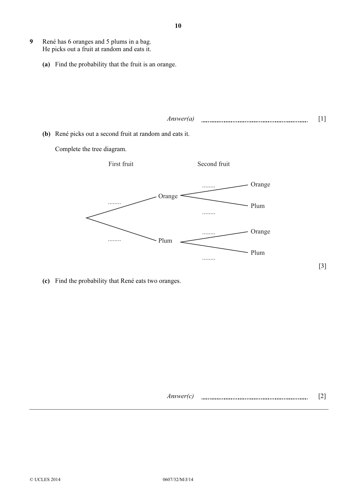 Cambridge IGCSE Mathematics - International 0607 2014 May/June Paper 3 · Variant 2 question paper, page 10 of 16